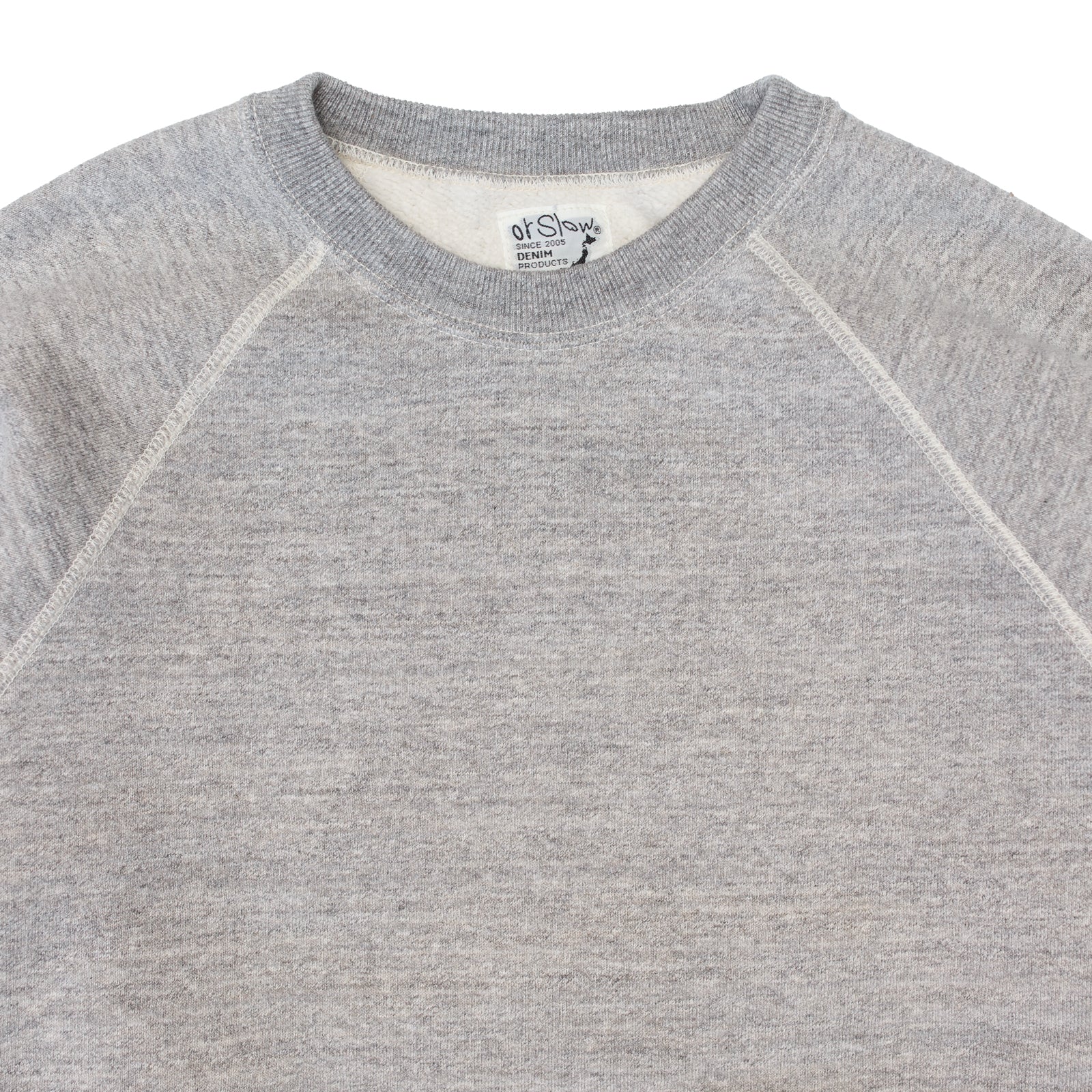 Loop Wheel Crew Neck Sweatshirt - Heather Gray - Image 3