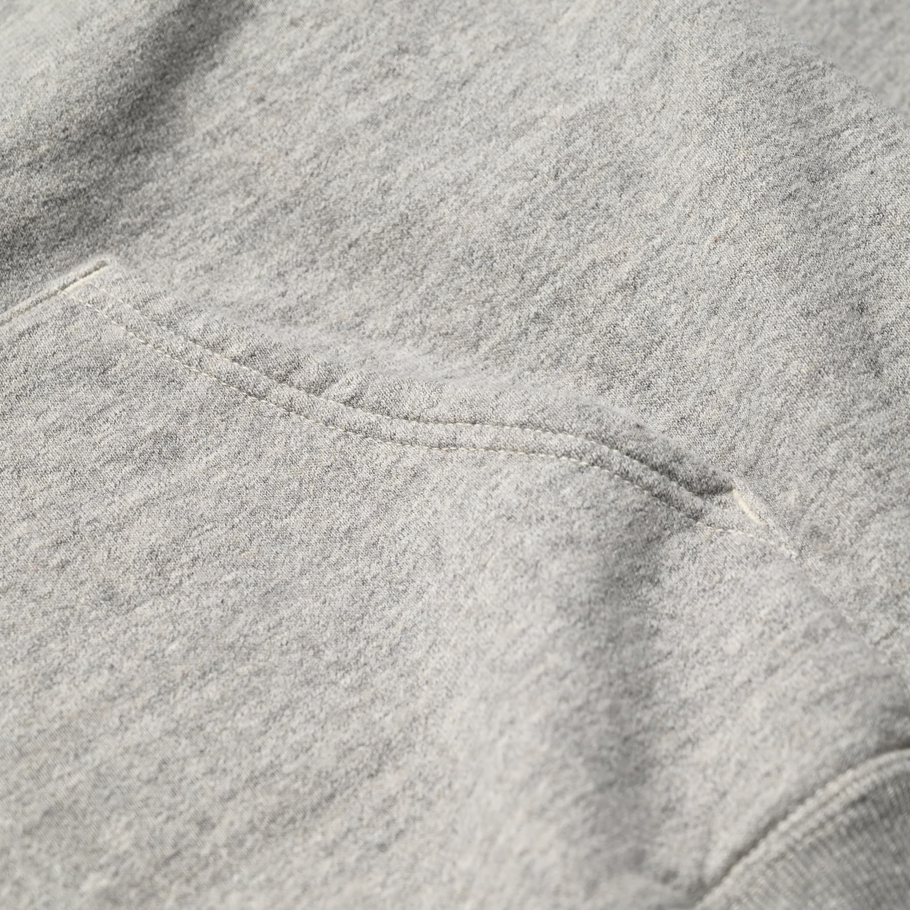 Loop Wheel Hooded Sweatshirt - Heather Gray - Image 4