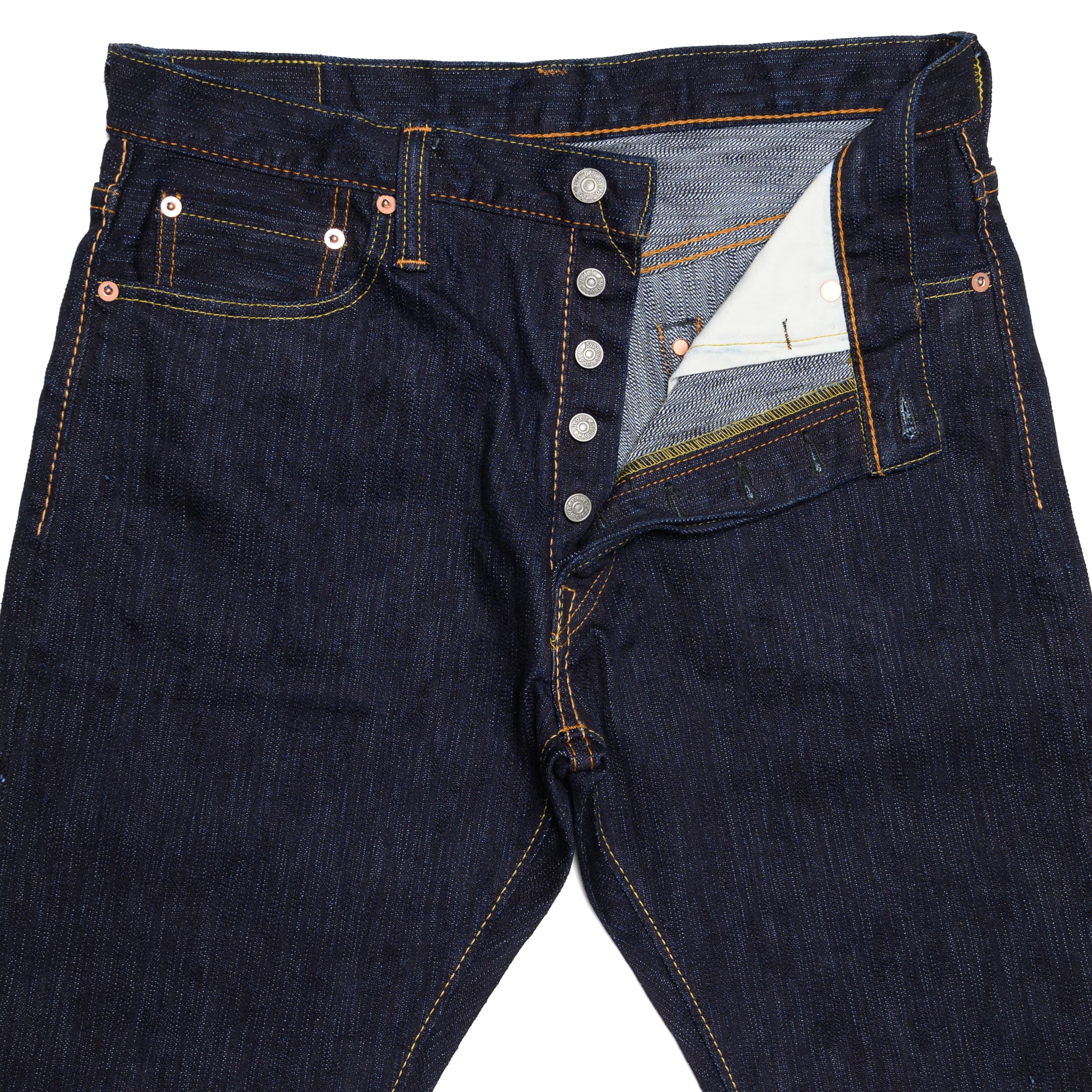 1167 13oz Extra Slub Stretch Selvedge Denim - Relaxed Tapered - Indigo - Image 5