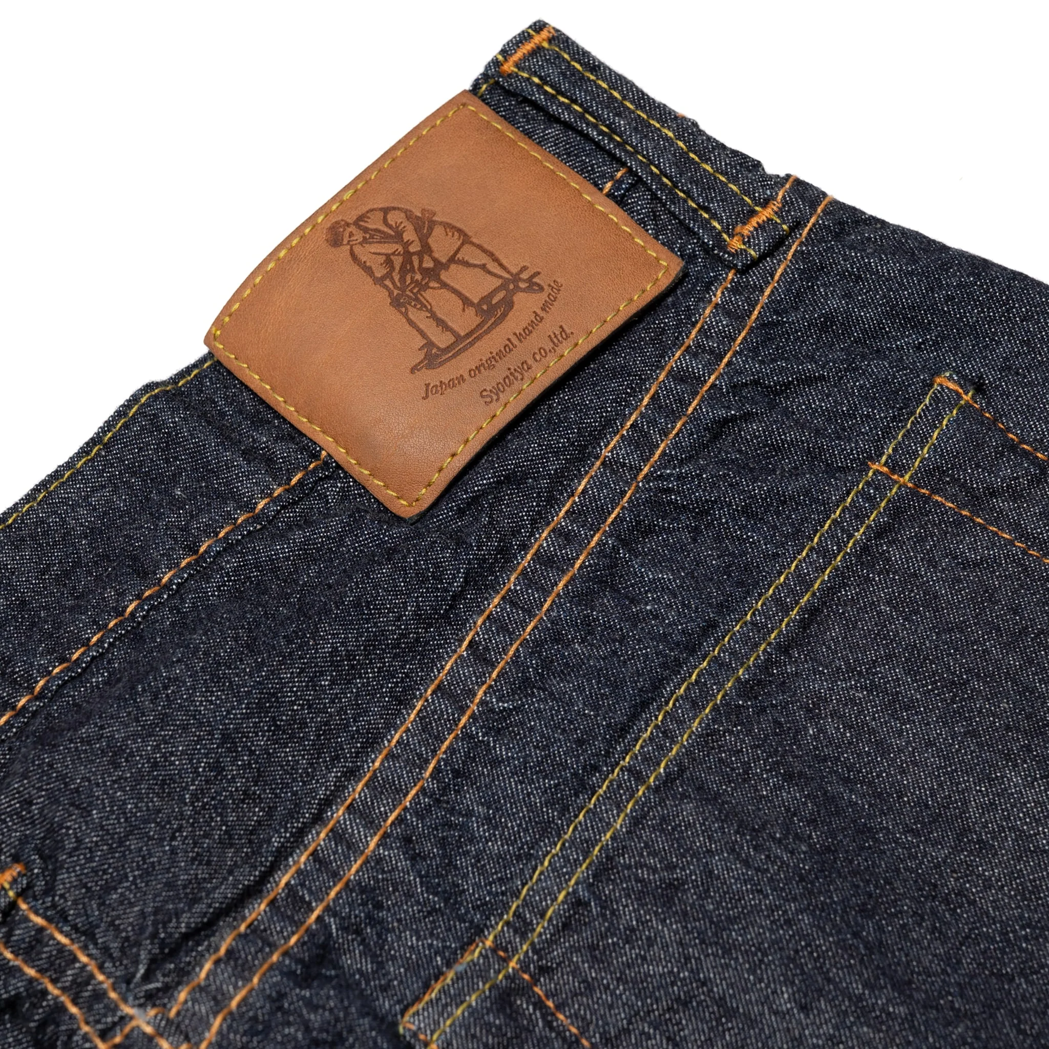 1182-019 10oz Selvedge Denim Relaxed Tapered - Indigo x Natural White - Image 10