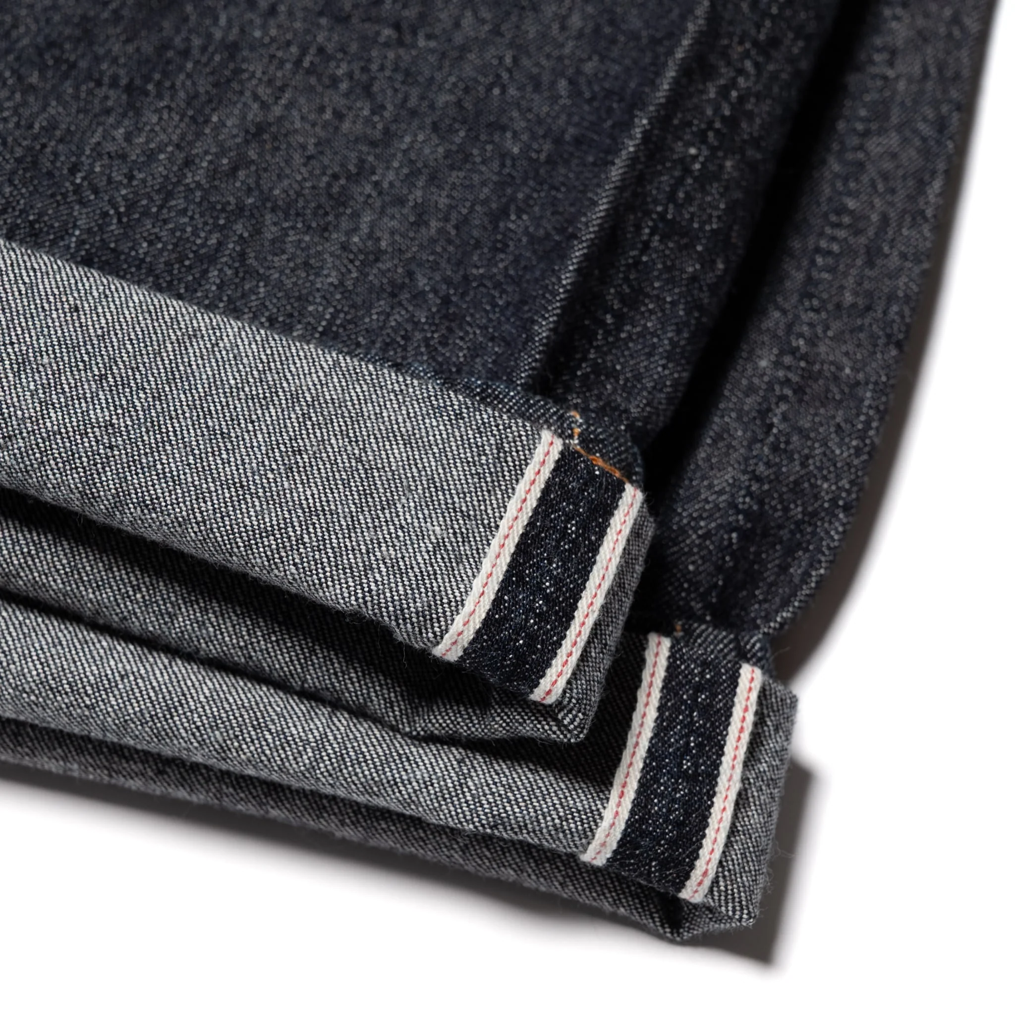 1182-019 10oz Selvedge Denim Relaxed Tapered - Indigo x Natural White - Image 11
