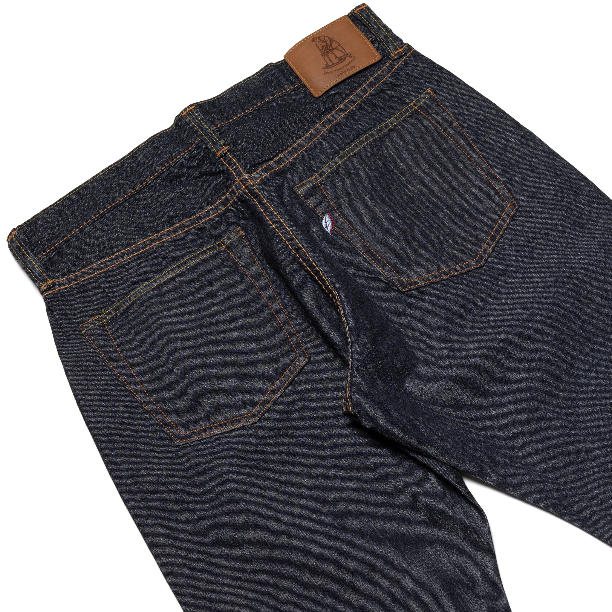 1182-019 10oz Selvedge Denim Relaxed Tapered - Indigo x Natural White - Image 8