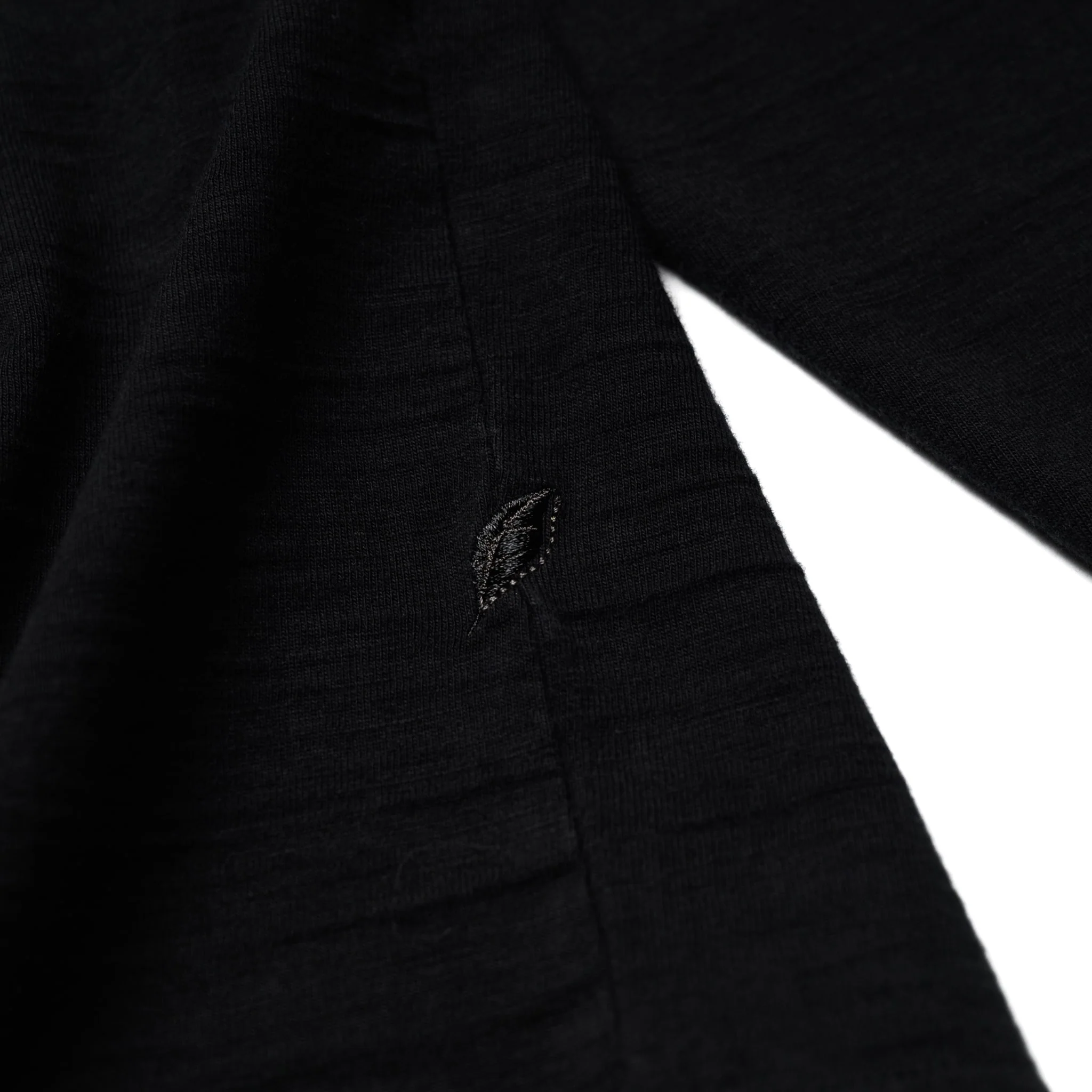 LS-SLB-5011-BK Slub Jersey Long Sleeve - Black - Image 6