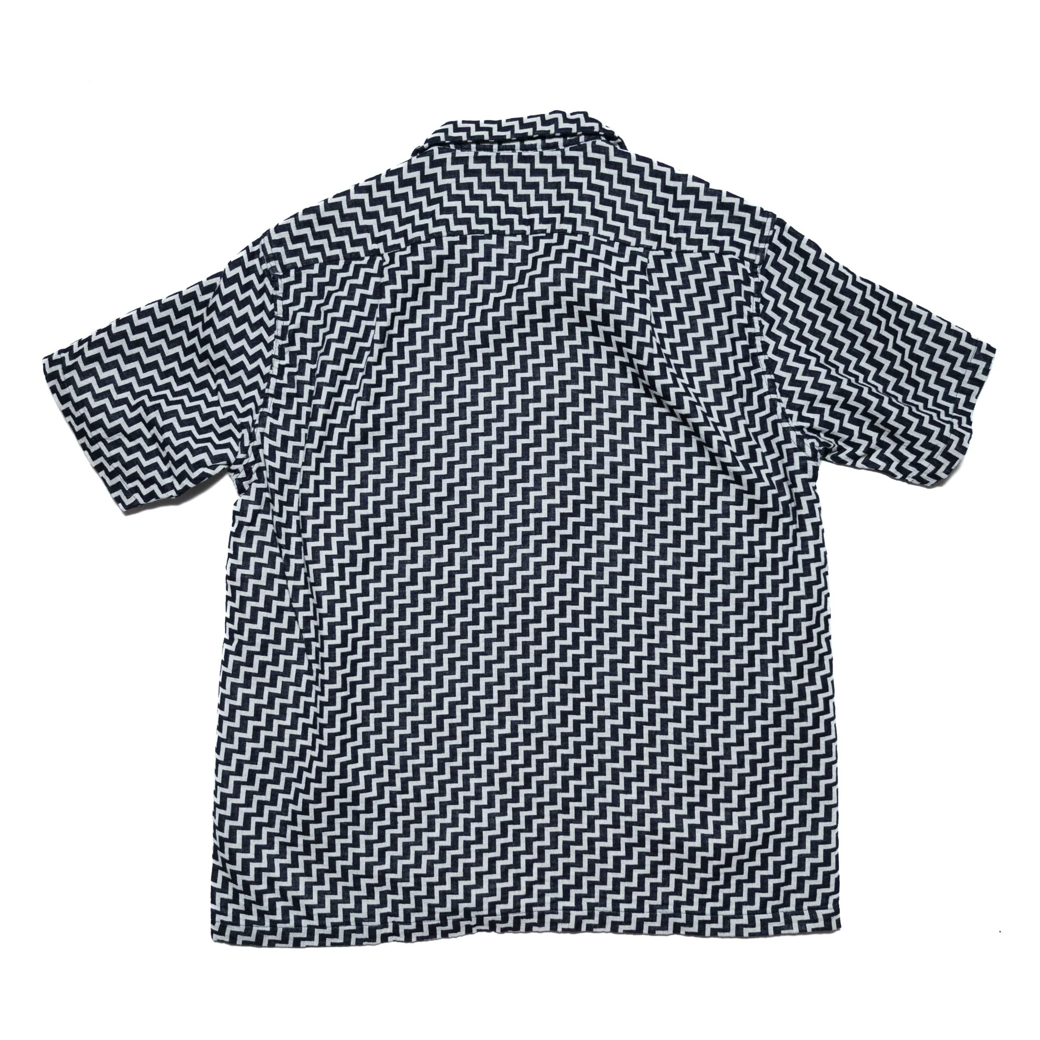SS-2232-2 Jacquard Open Collar Short Sleeve Shirt - Saw - Image 2