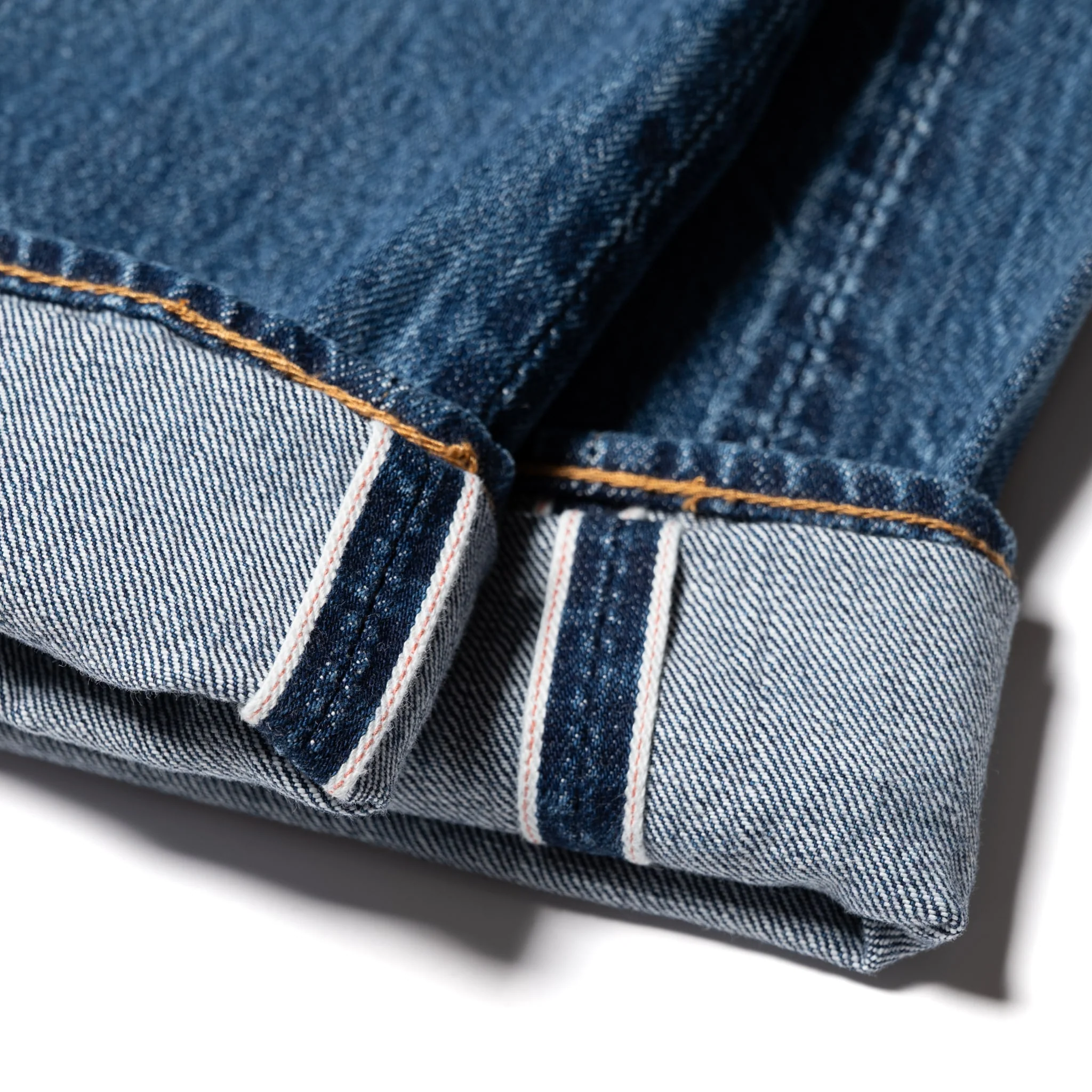 USED-003-ID Regular Straight 14oz Selvedge Denim - Used Wash - Image 11