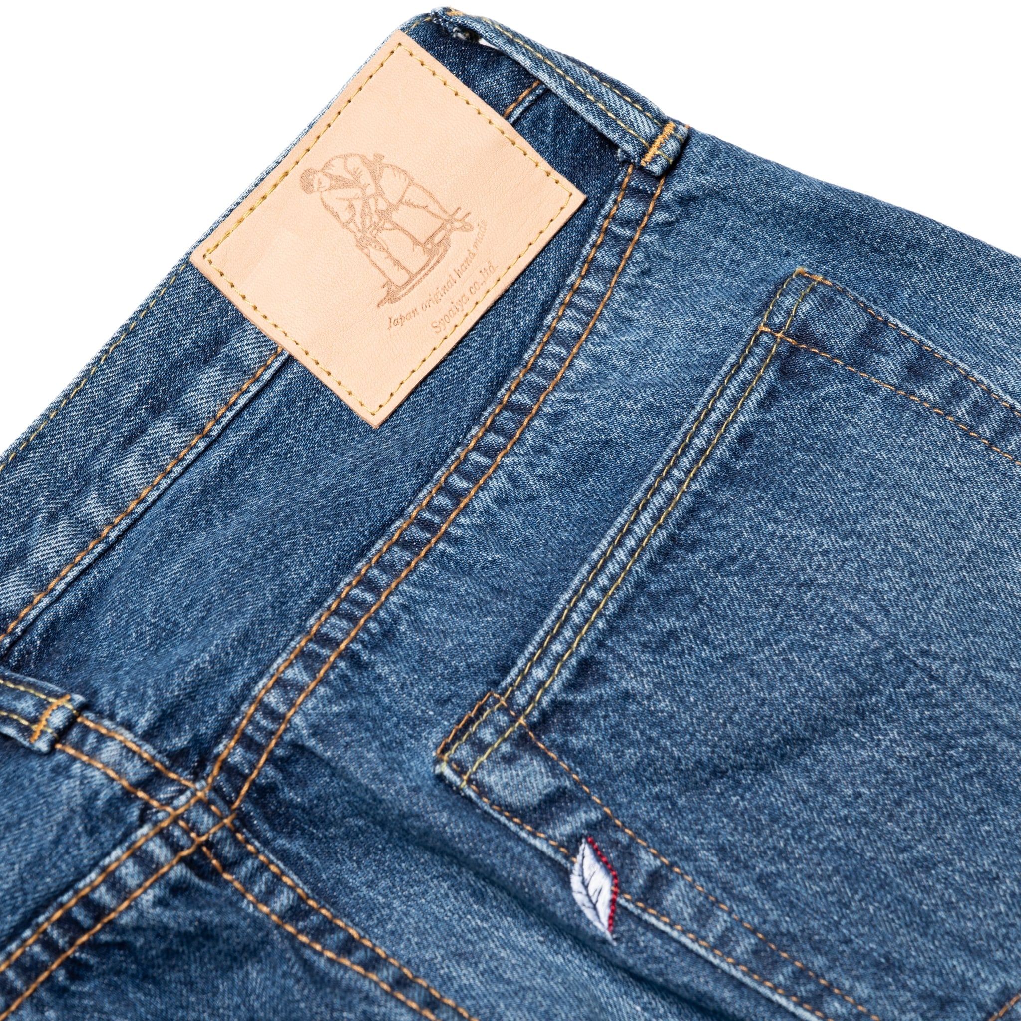 USED-003-ID Regular Straight 14oz Selvedge Denim - Used Wash - Image 9
