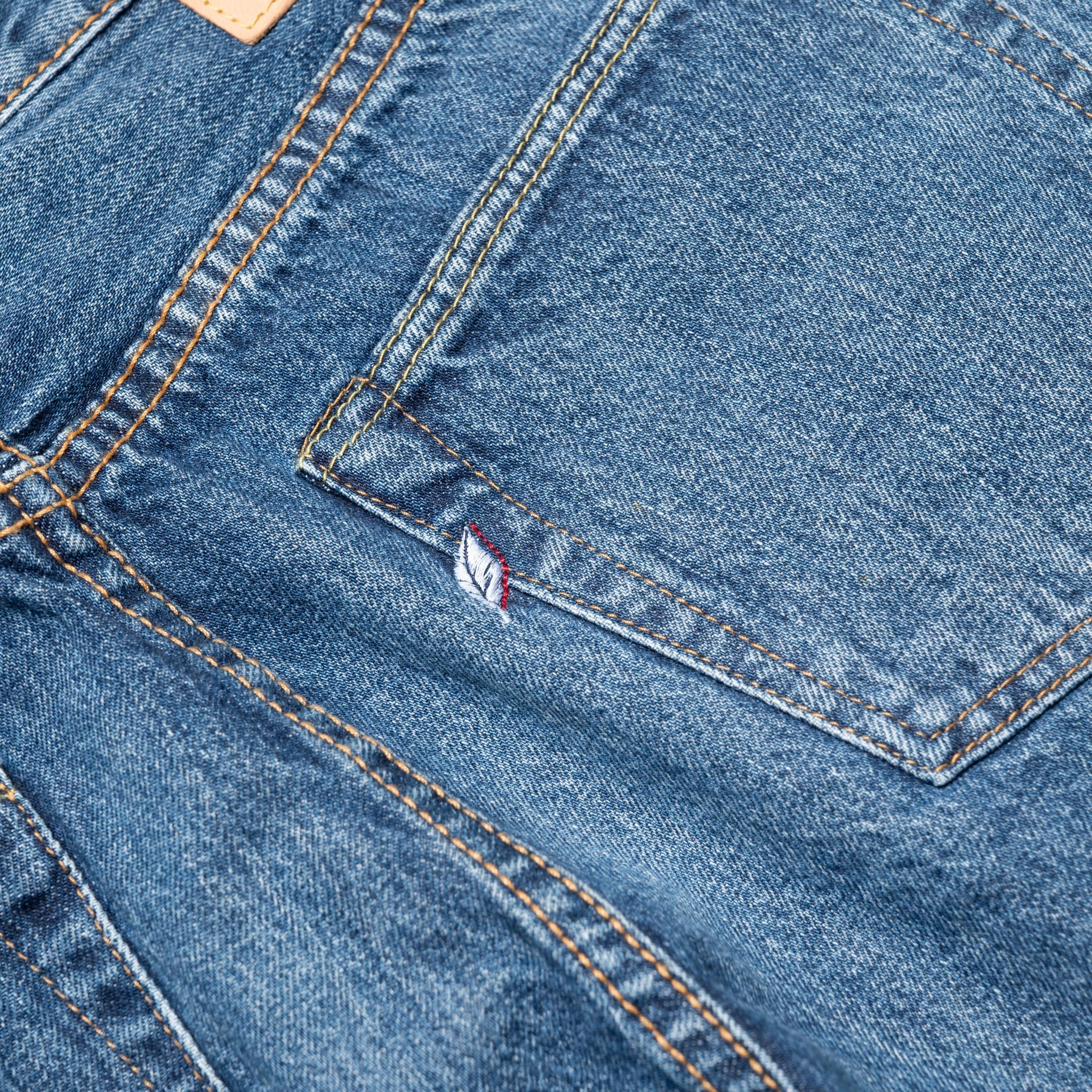 USED-019-ID Relaxed Taper 14oz Selvedge Denim - Used Wash - Image 10