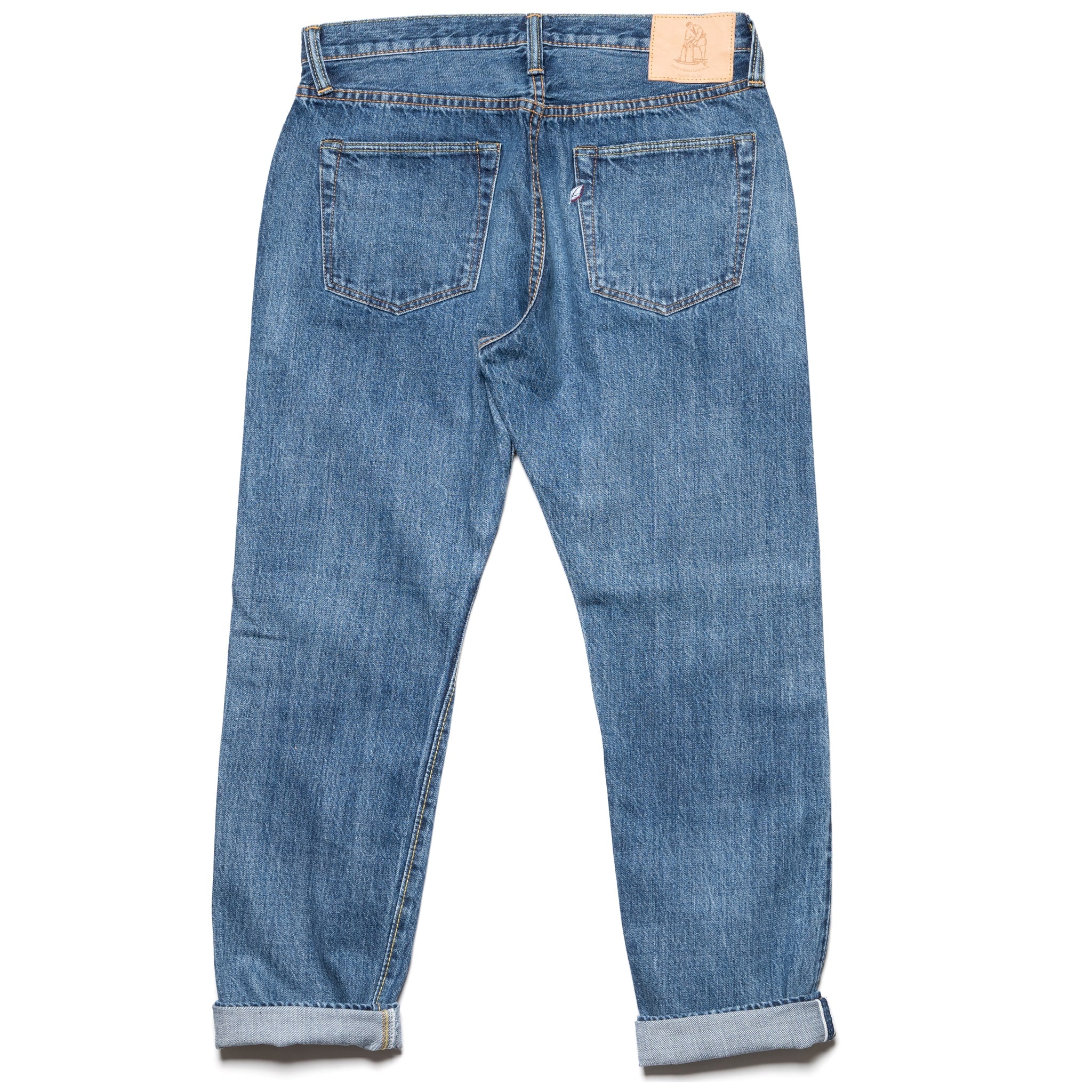 USED-019-ID Relaxed Taper 14oz Selvedge Denim - Used Wash - Image 3