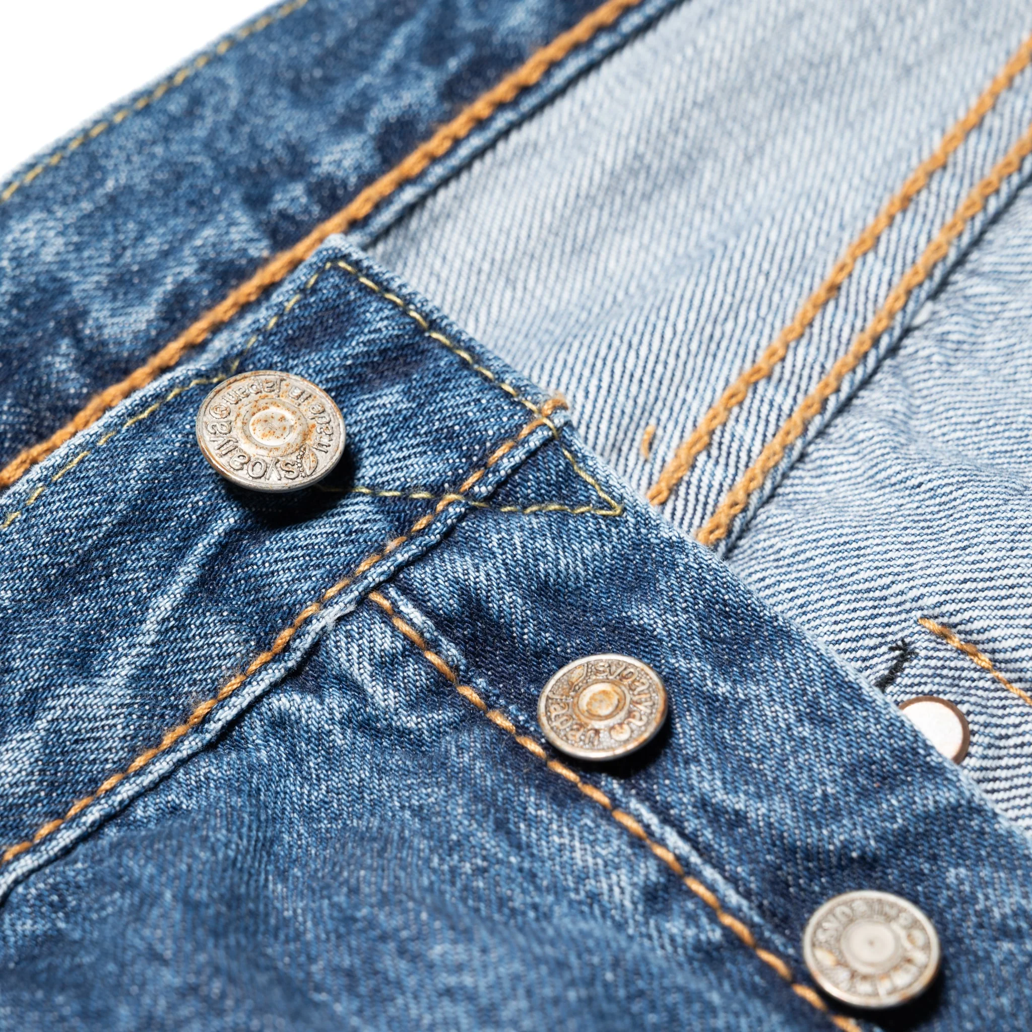 USED-019-ID Relaxed Taper 14oz Selvedge Denim - Used Wash - Image 7
