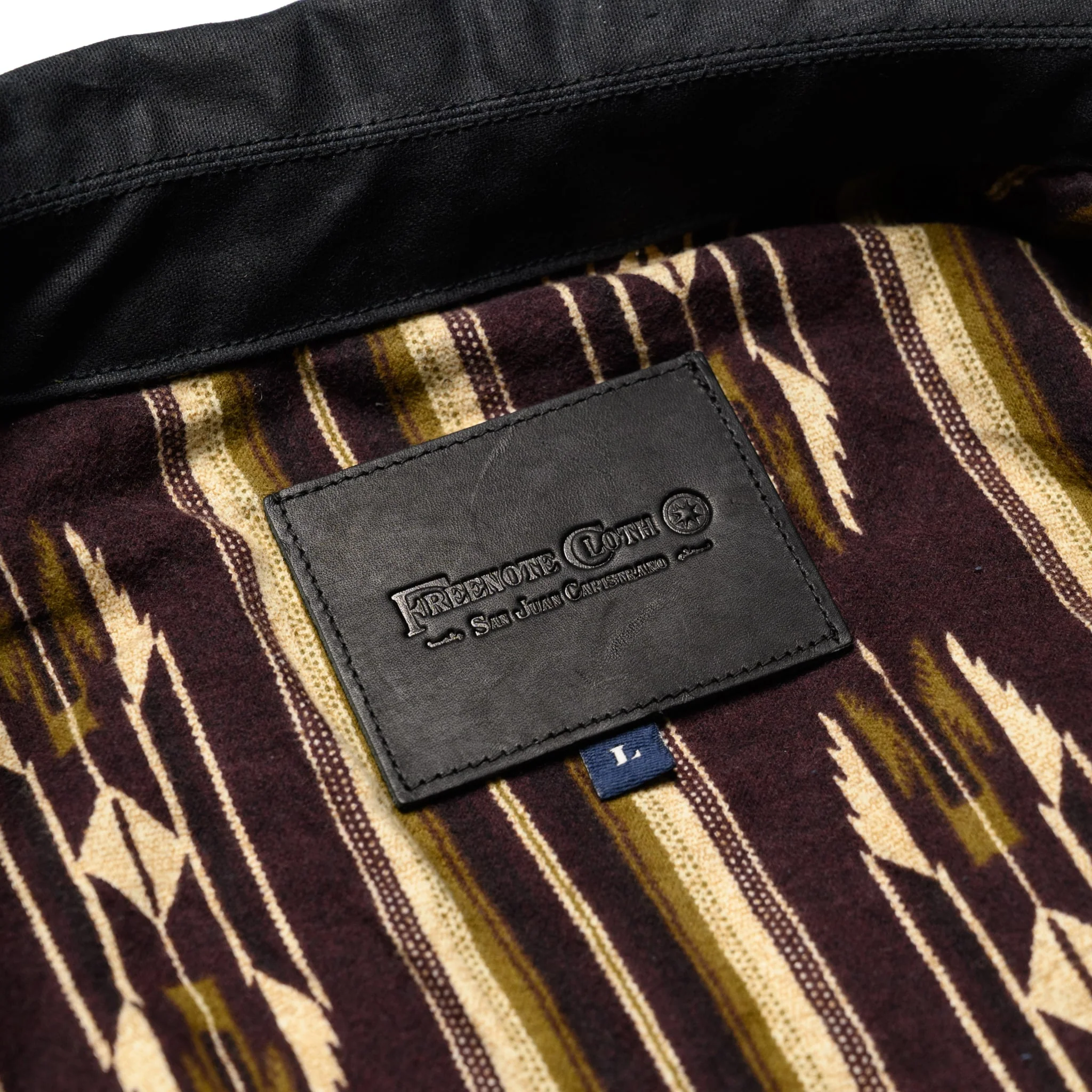 RJ-1 Riders Jacket Waxed Canvas - Black (Purple Lining) - Image 10