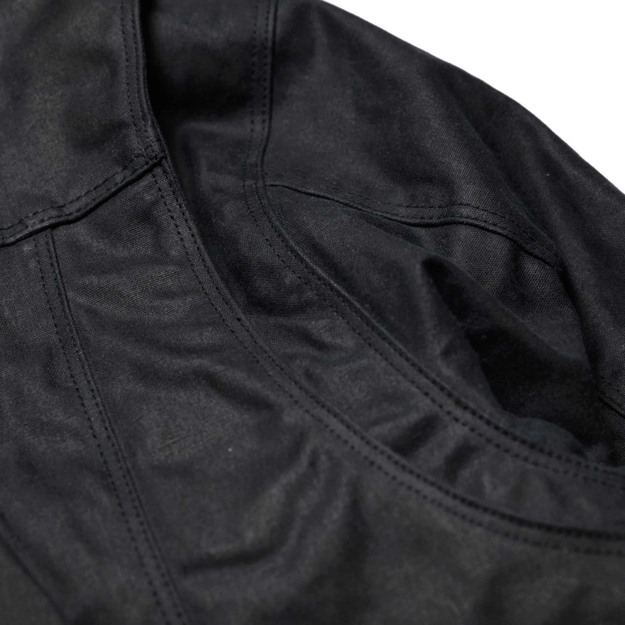 RJ-1 Riders Jacket Waxed Canvas - Black (Purple Lining) - Image 11