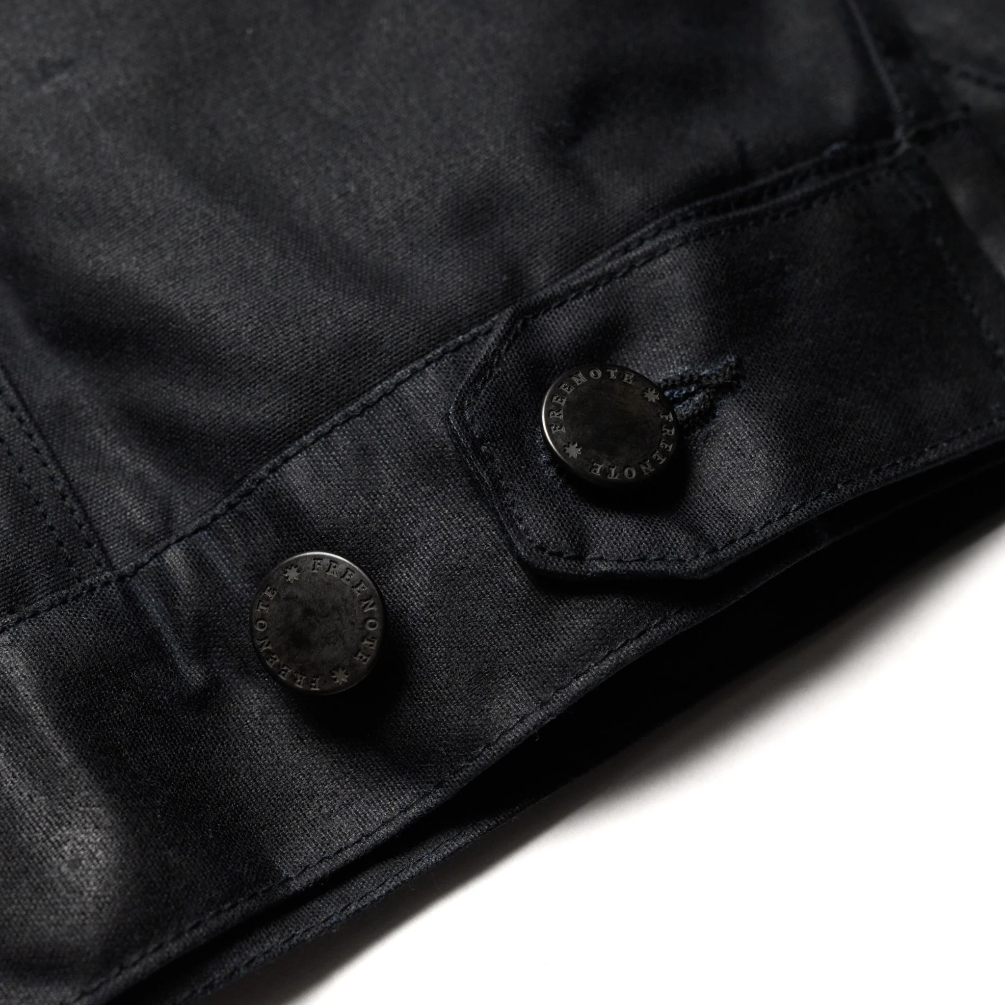 RJ-1 Riders Jacket Waxed Canvas - Black (Purple Lining) - Image 12