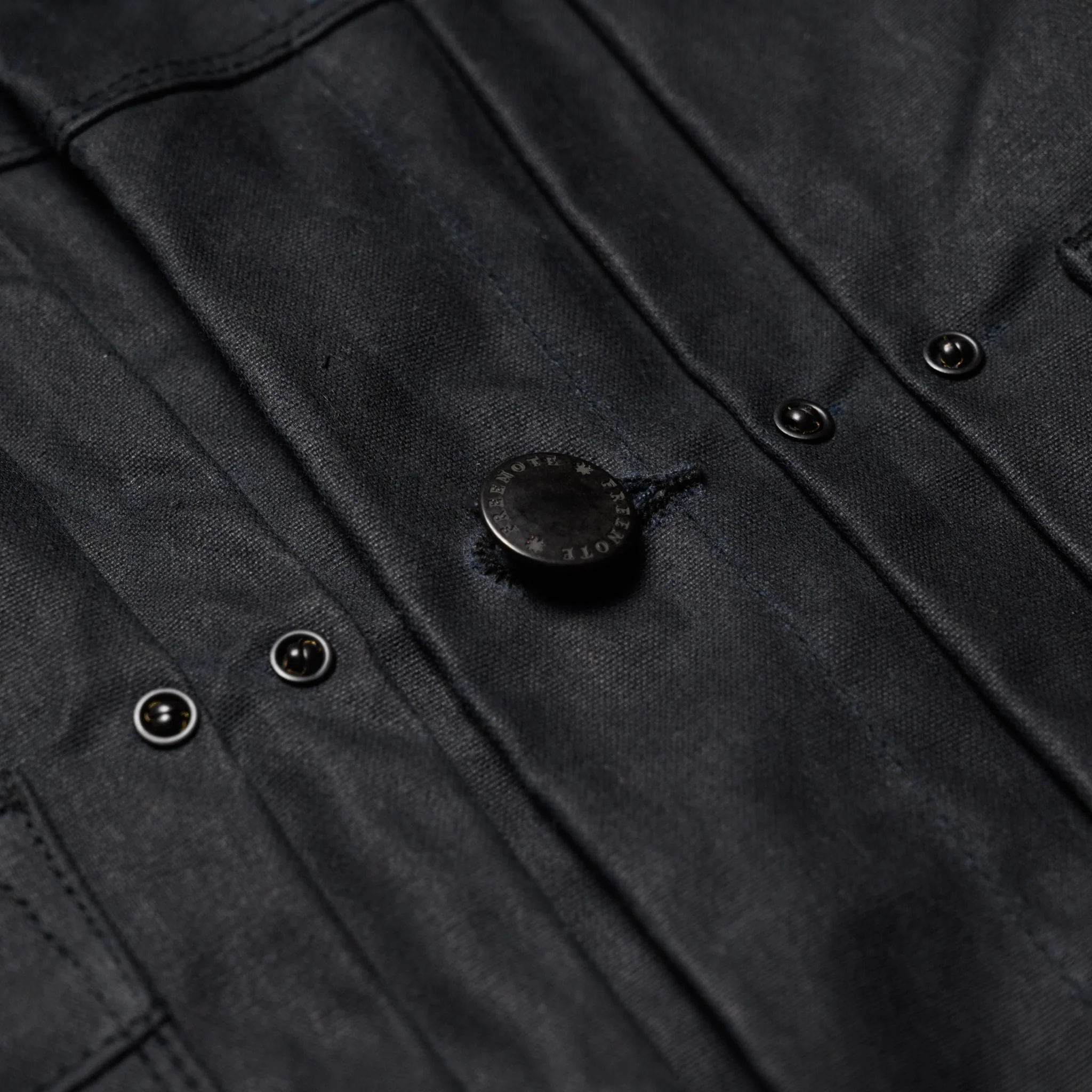 RJ-1 Riders Jacket Waxed Canvas - Black (Purple Lining) - Image 5