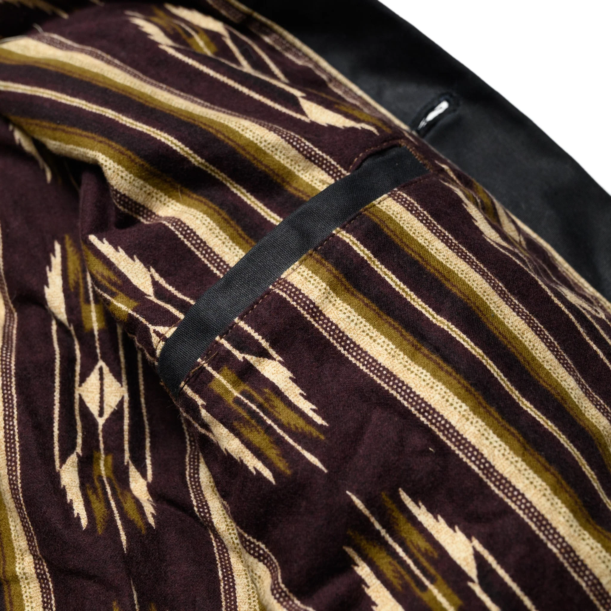 RJ-1 Riders Jacket Waxed Canvas - Black (Purple Lining) - Image 9