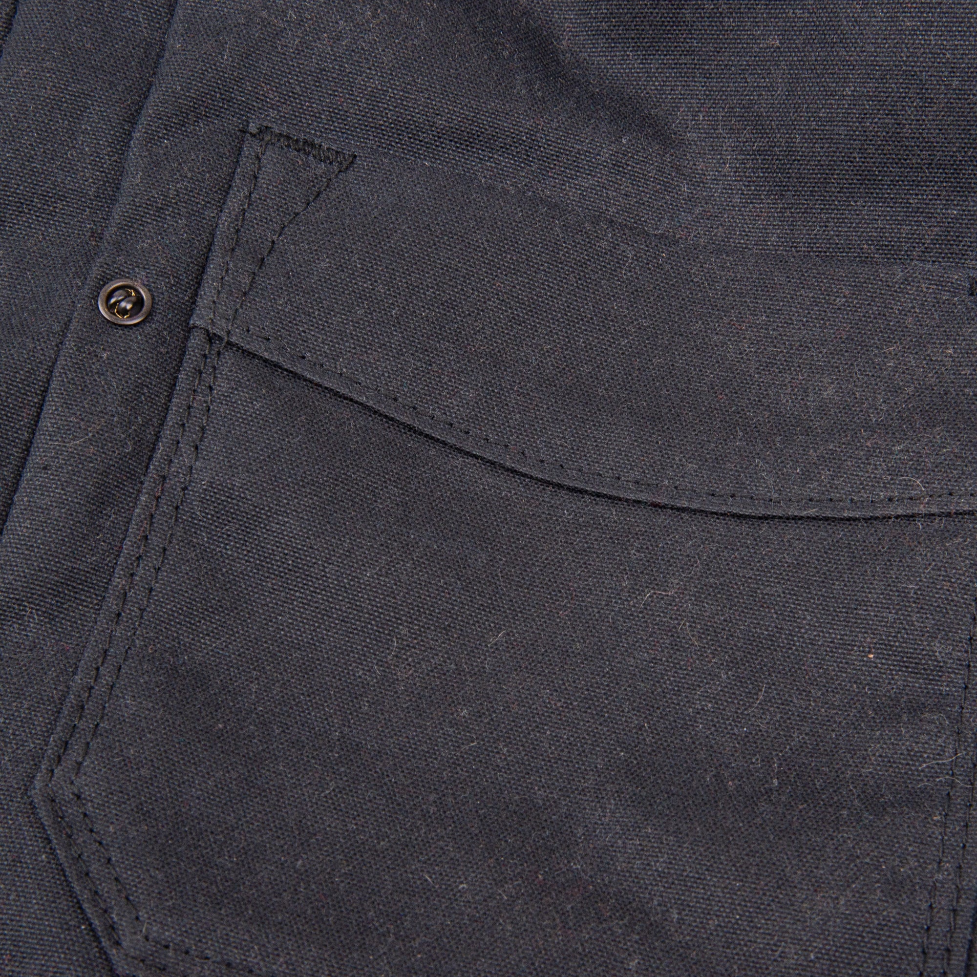 RJ-1 Riders Jacket Waxed Canvas - Black (Rust Lining) - Image 5