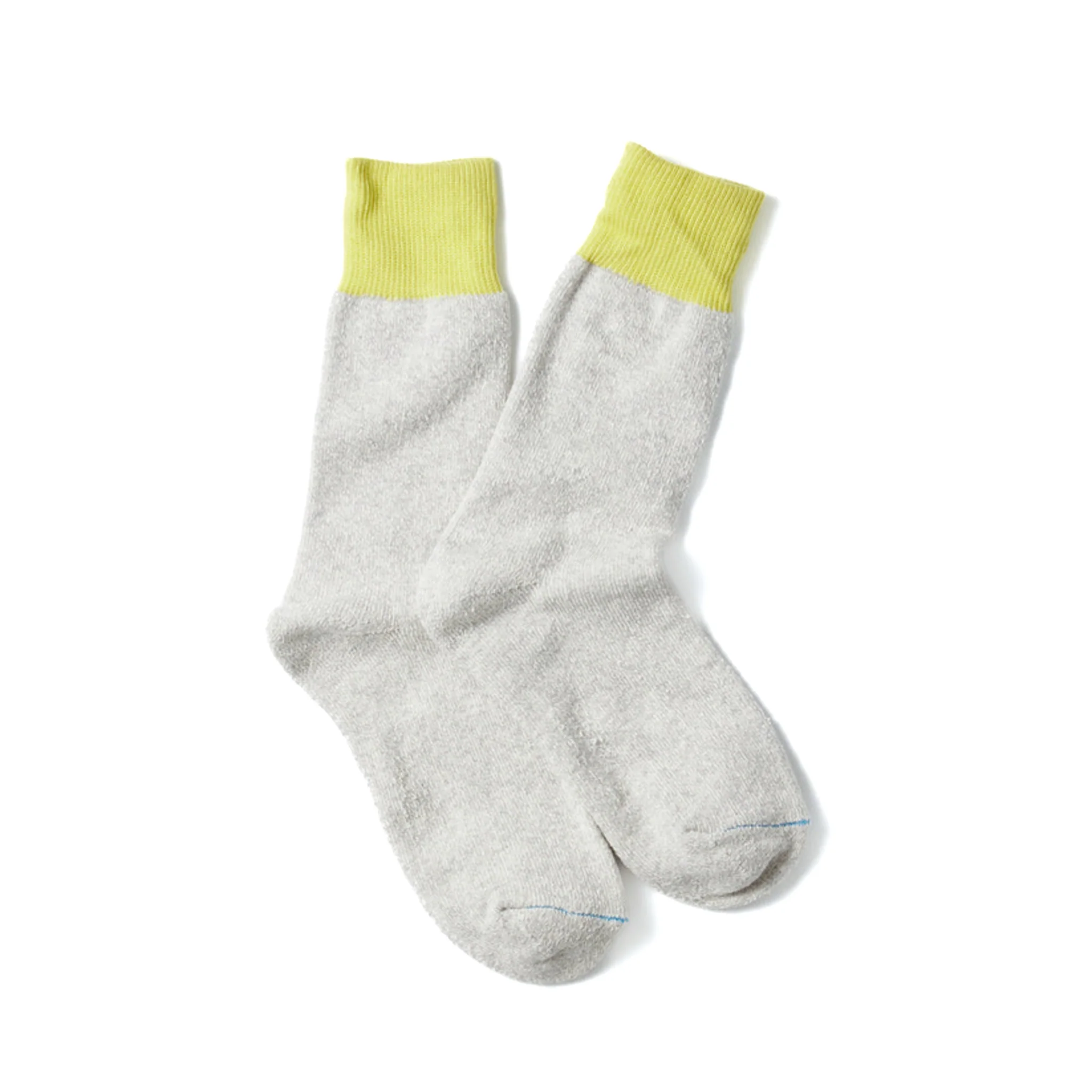 R1515 Double Face Crew Sock - Lime/Light Gray