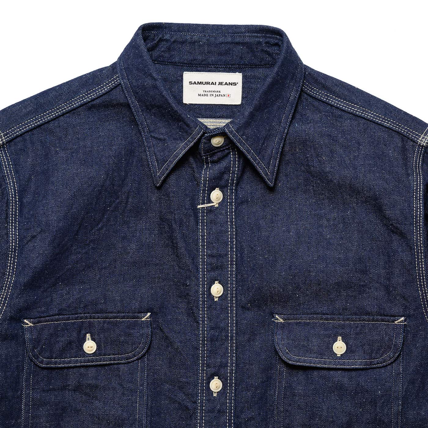 Japanese Cotton 10oz Denim Shirt - Indigo - Image 3