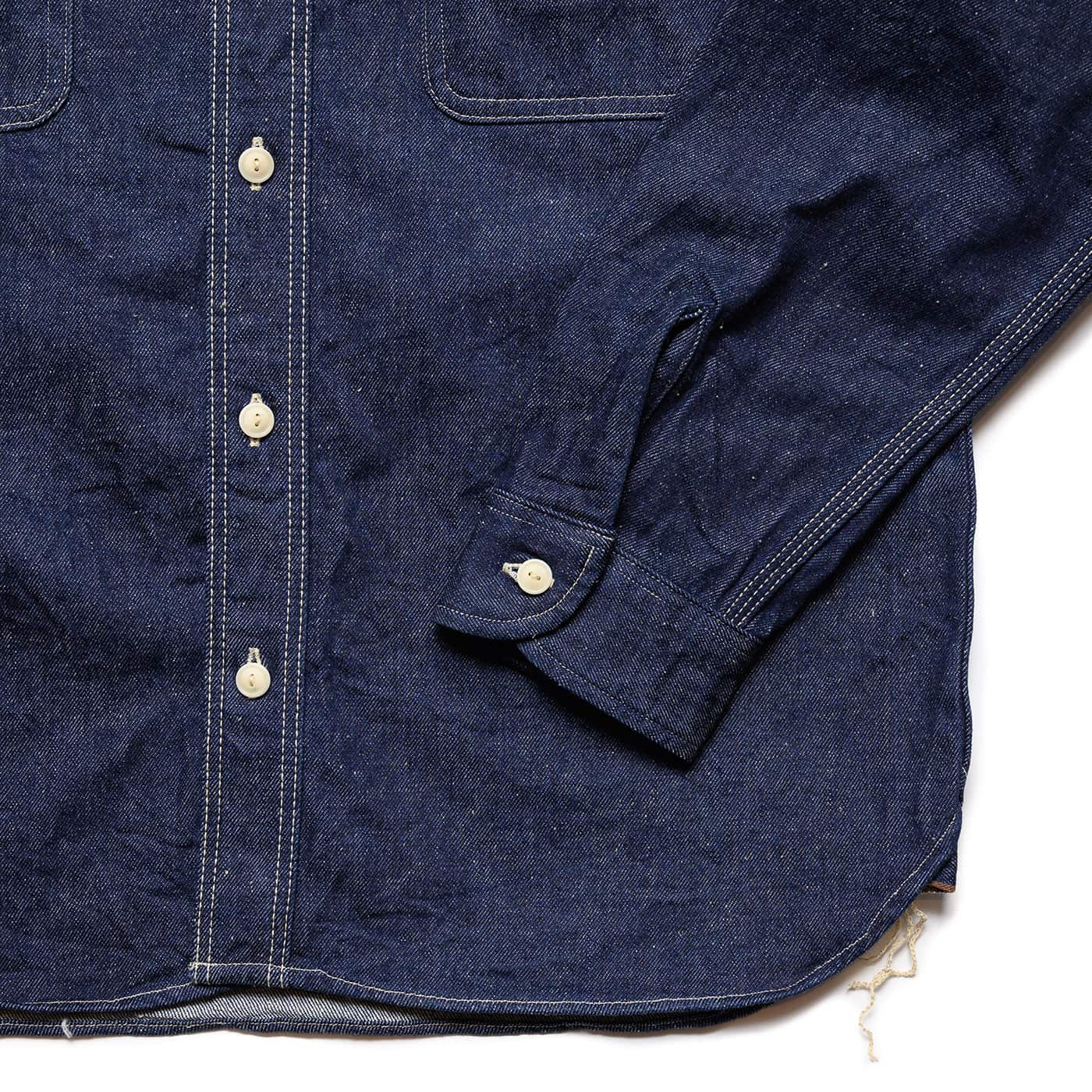 Japanese Cotton 10oz Denim Shirt - Indigo - Image 5