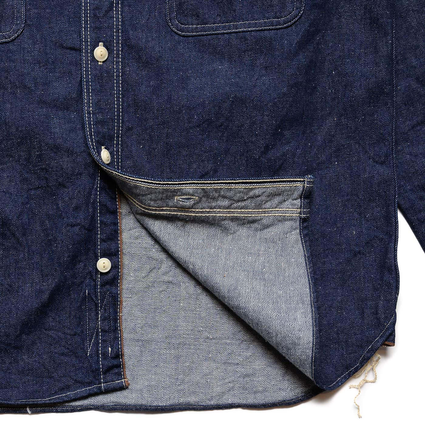 Japanese Cotton 10oz Denim Shirt - Indigo - Image 6