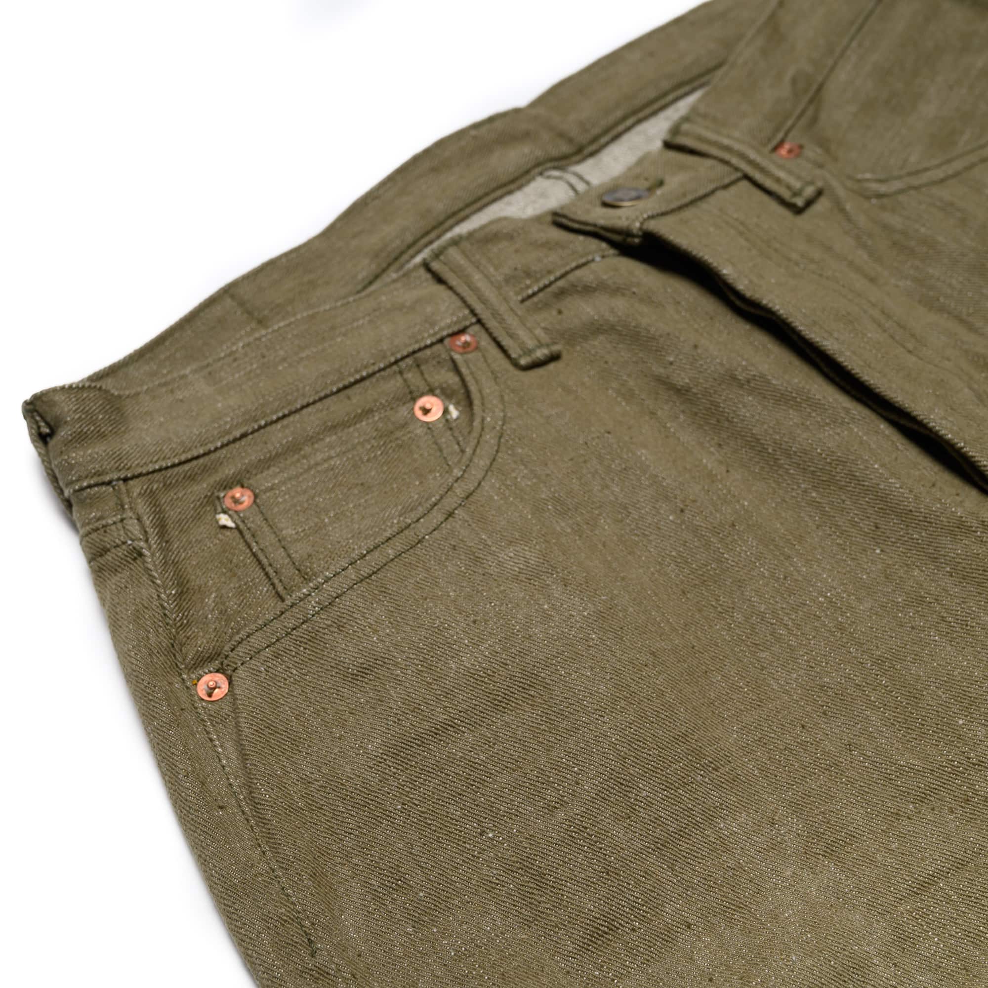 S0170GNX Uguisu Green Selvedge Denim - Slim Straight Tapered - Image 5