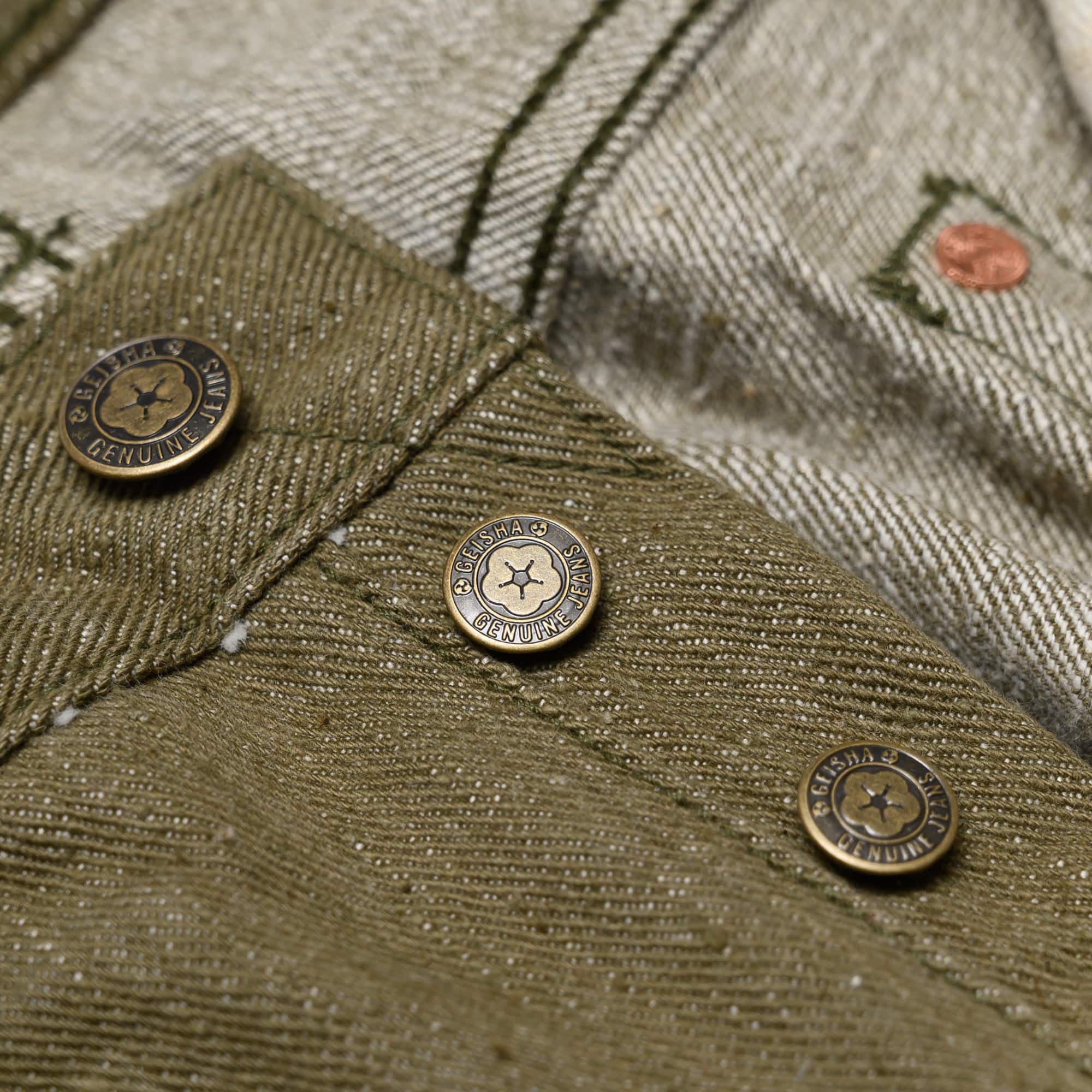 S0170GNX Uguisu Green Selvedge Denim - Slim Straight Tapered - Image 7