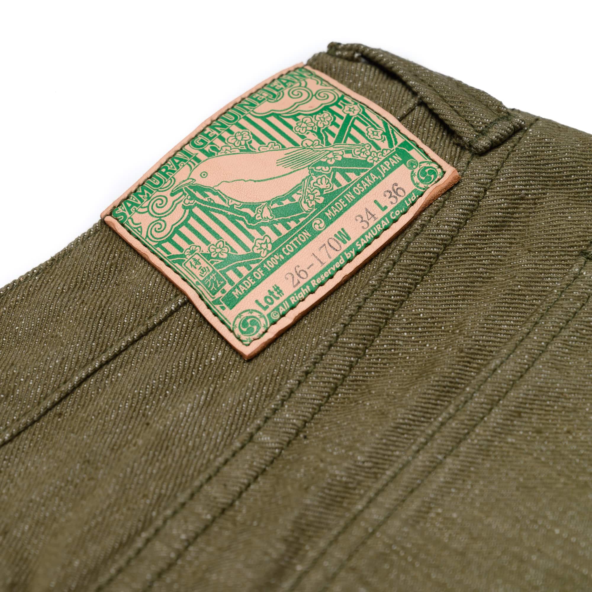 S0170GNX Uguisu Green Selvedge Denim - Slim Straight Tapered - Image 9