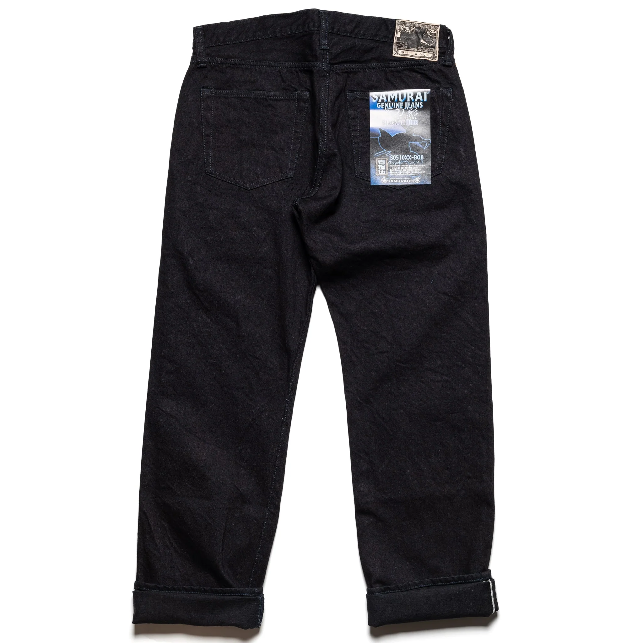 S0510XX-BOB Aoki Tachikage 15oz Selvedge Denim Black On Blue Regular Straight - Image 3