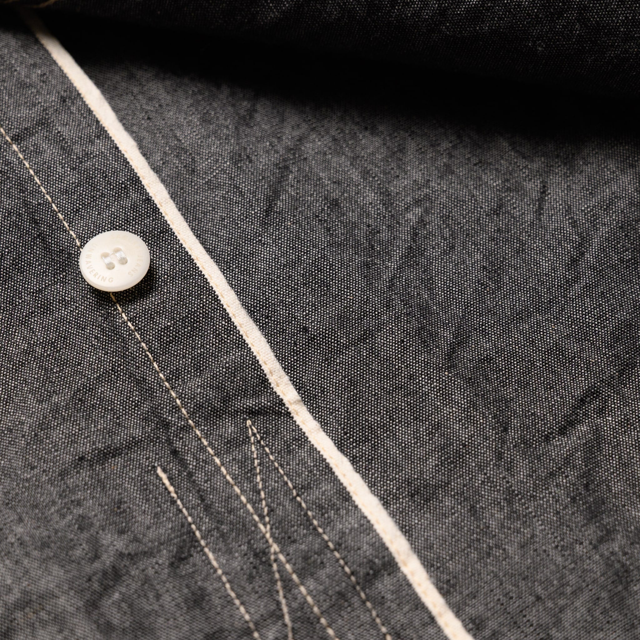 SJCBS25W Selvedge Chambray Work Shirt - Black - Image 10
