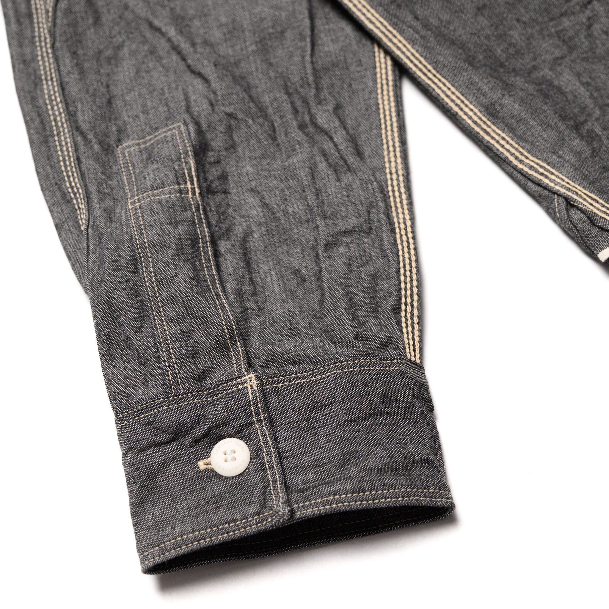 SJCBS25W Selvedge Chambray Work Shirt - Black - Image 13