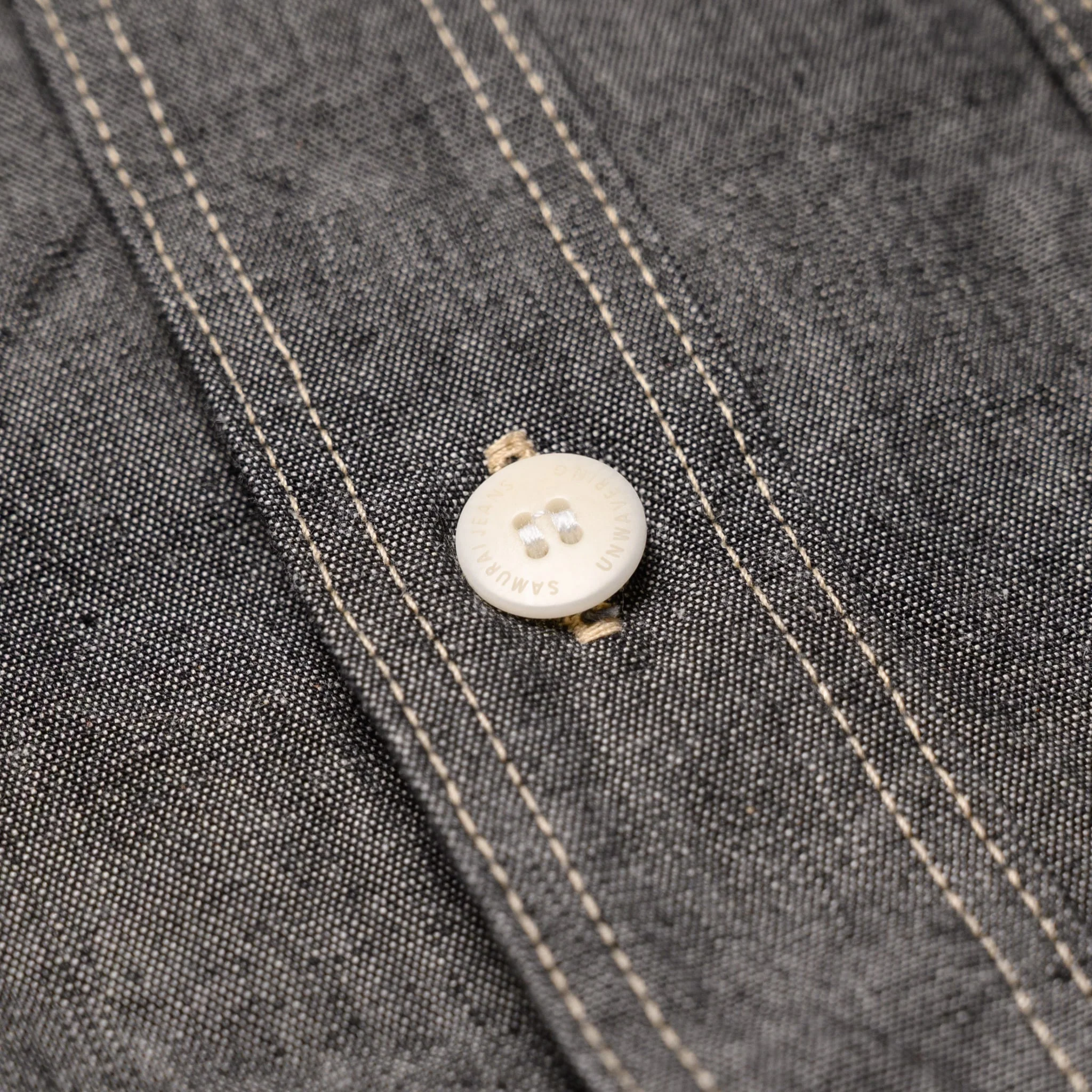 SJCBS25W Selvedge Chambray Work Shirt - Black - Image 5