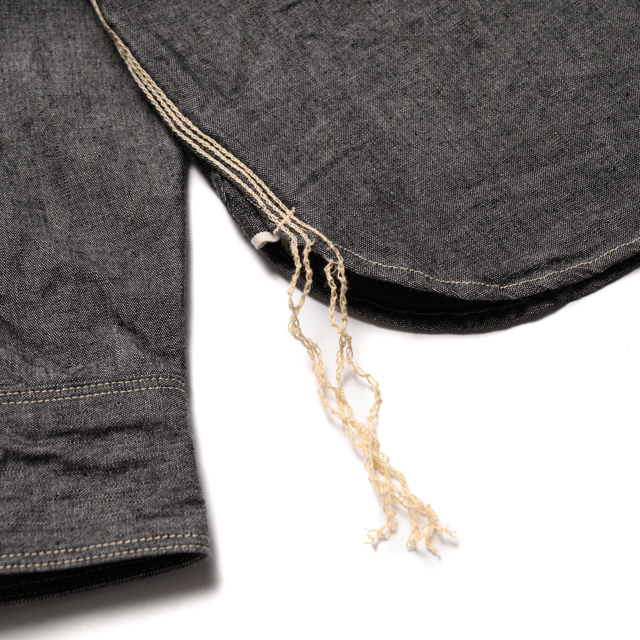 SJCBS25W Selvedge Chambray Work Shirt - Black - Image 7