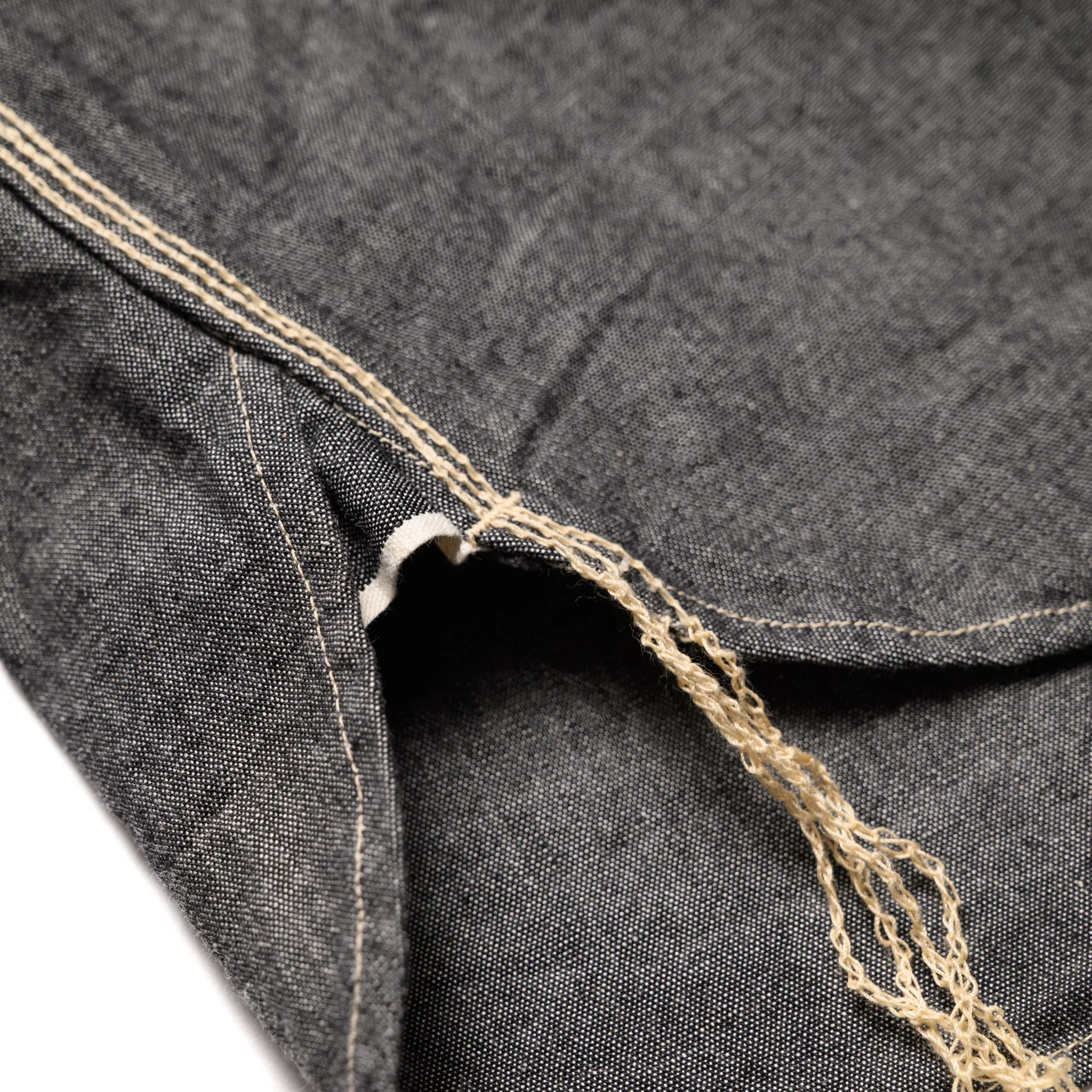 SJCBS25W Selvedge Chambray Work Shirt - Black - Image 9