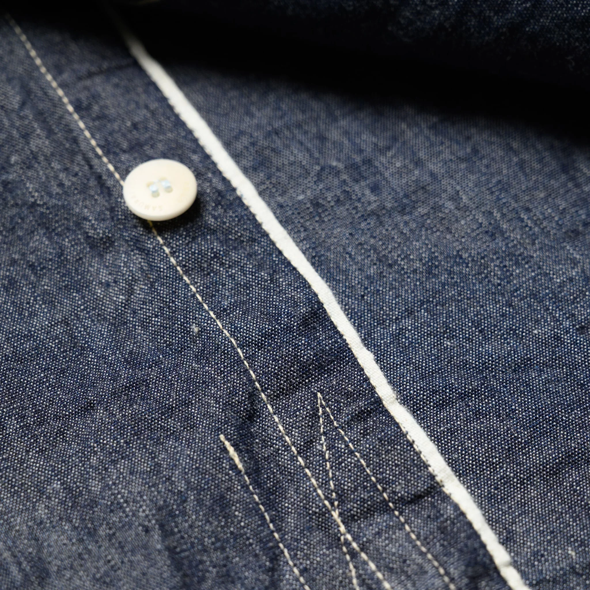 SJCBS25W Selvedge Chambray Work Shirt - Indigo - Image 10