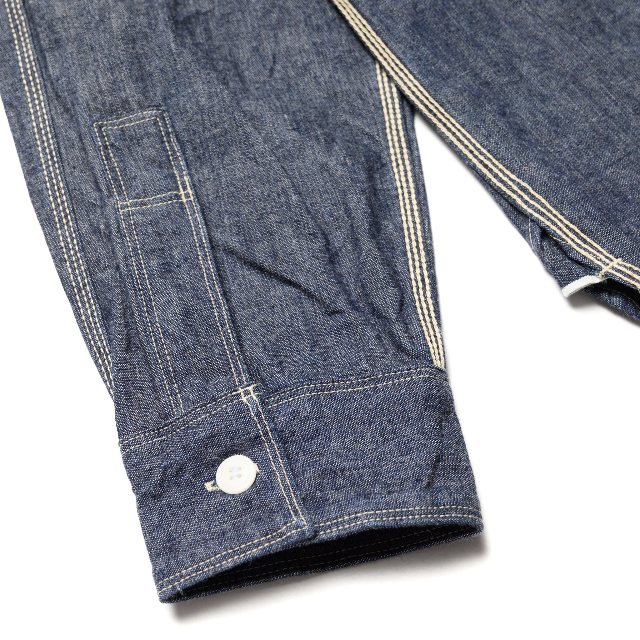 SJCBS25W Selvedge Chambray Work Shirt - Indigo - Image 13