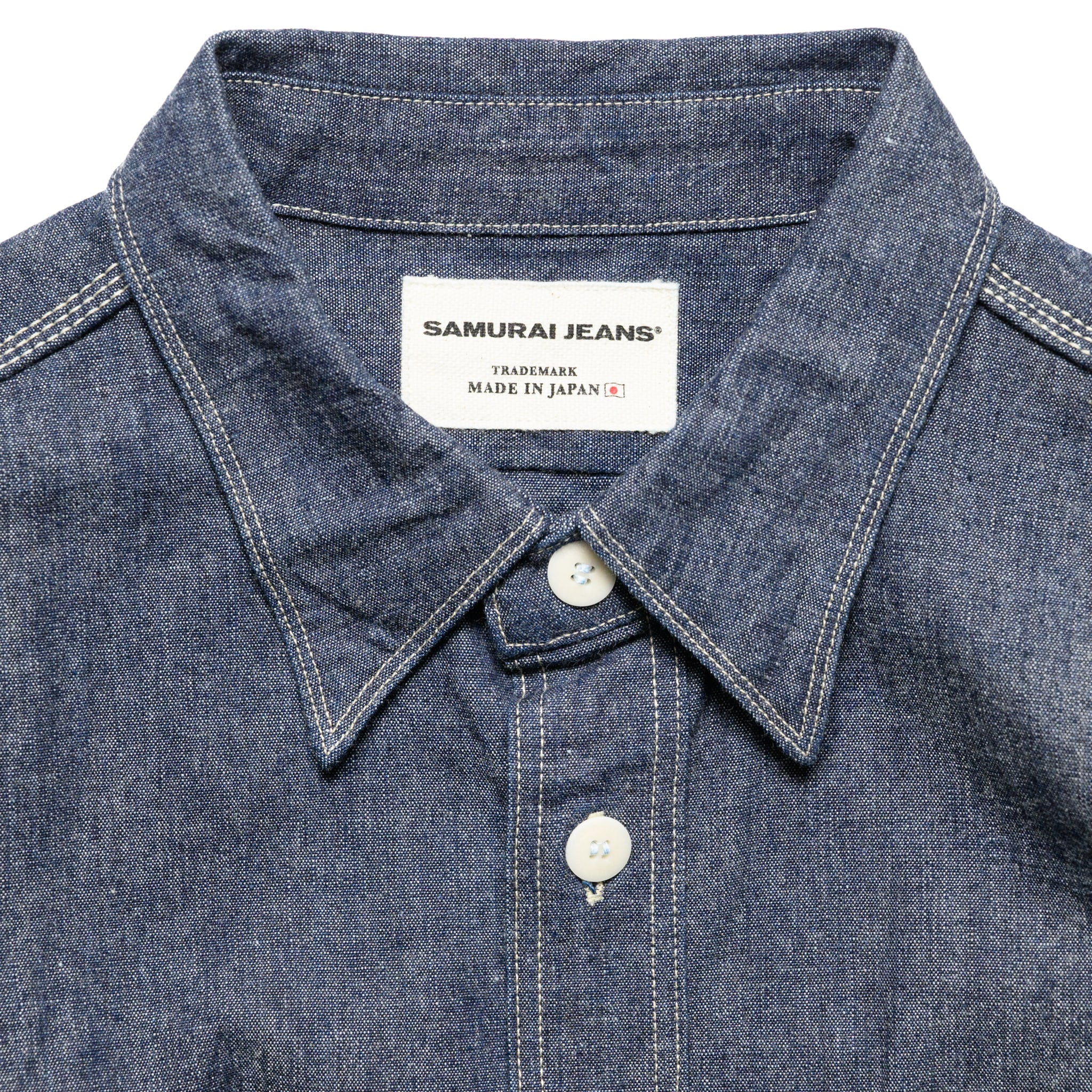 SJCBS25W Selvedge Chambray Work Shirt - Indigo - Image 3