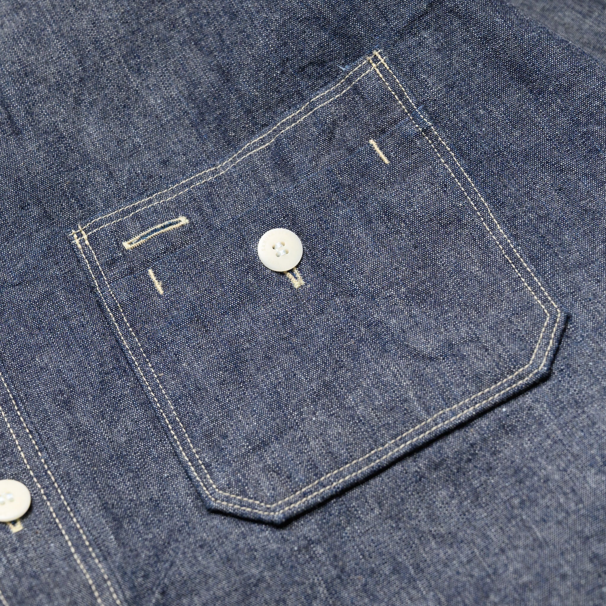 SJCBS25W Selvedge Chambray Work Shirt - Indigo - Image 4