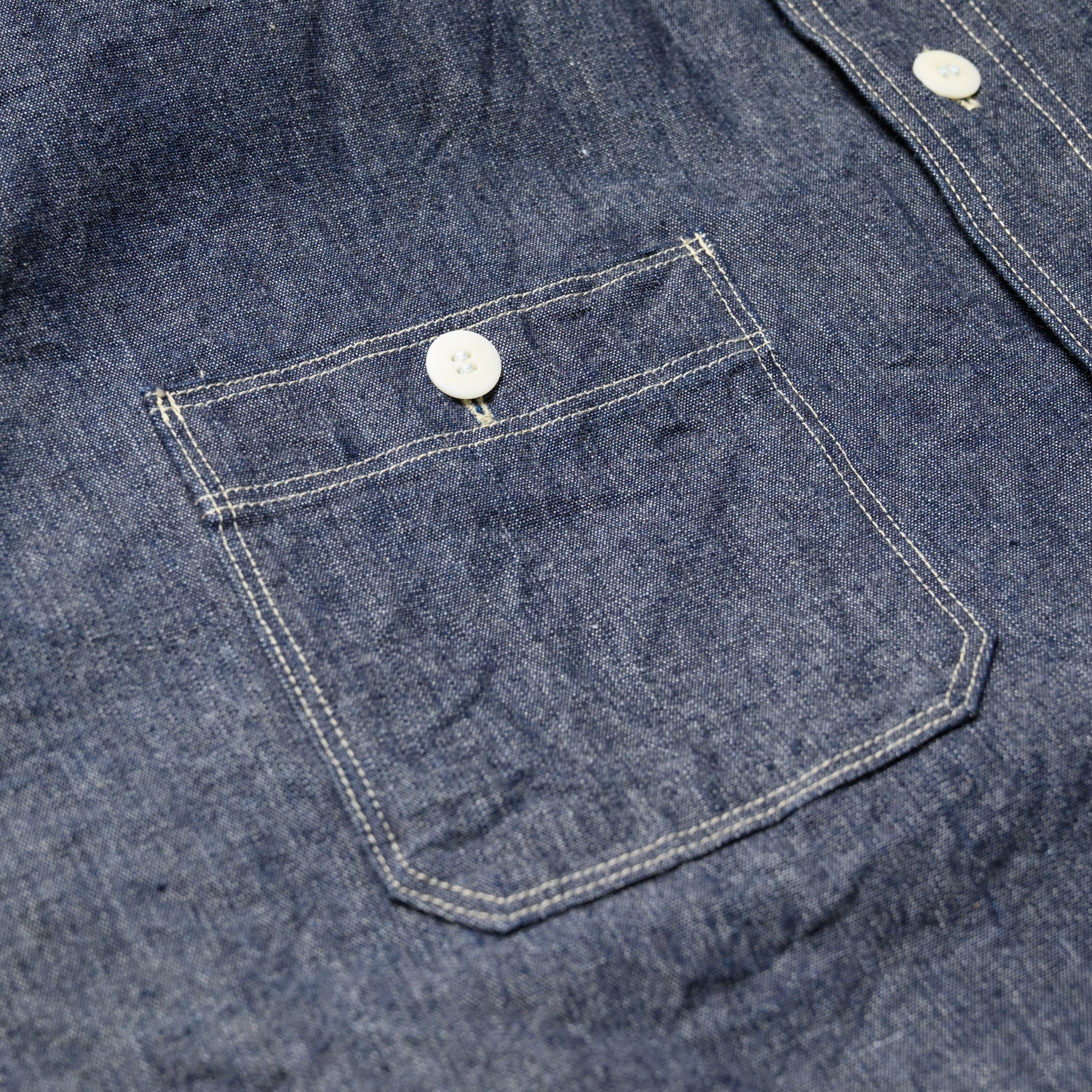 SJCBS25W Selvedge Chambray Work Shirt - Indigo - Image 6