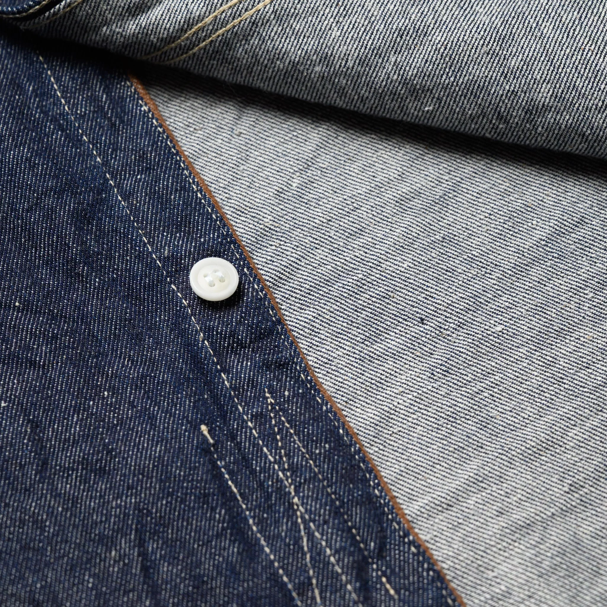 SJWS-SC02W Samurai Cotton Denim Work Shirt - Indigo - Image 9