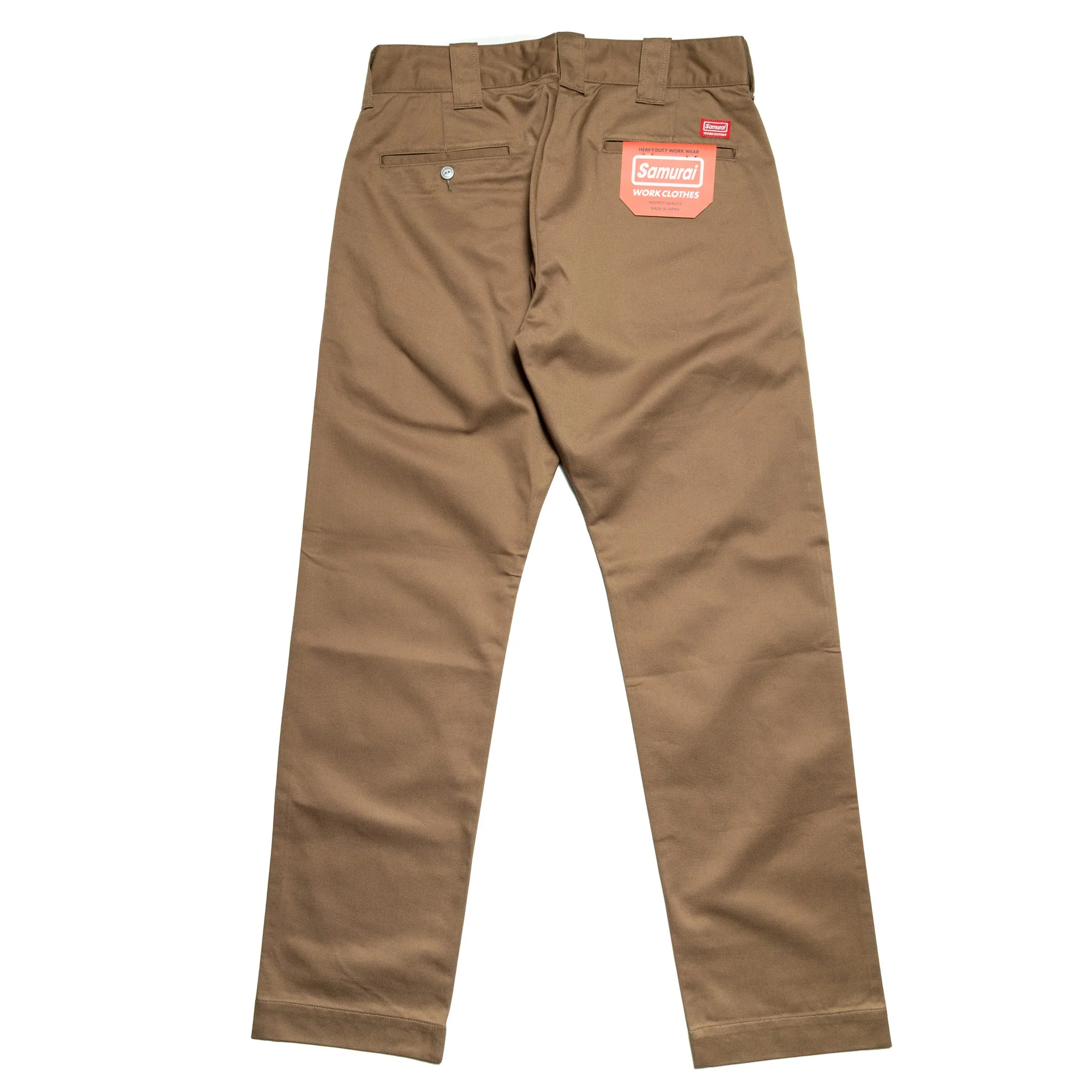 SWC500WP-CE T/C Twill Trousers - Mid Rise Slim Straight - Beige - Image 3