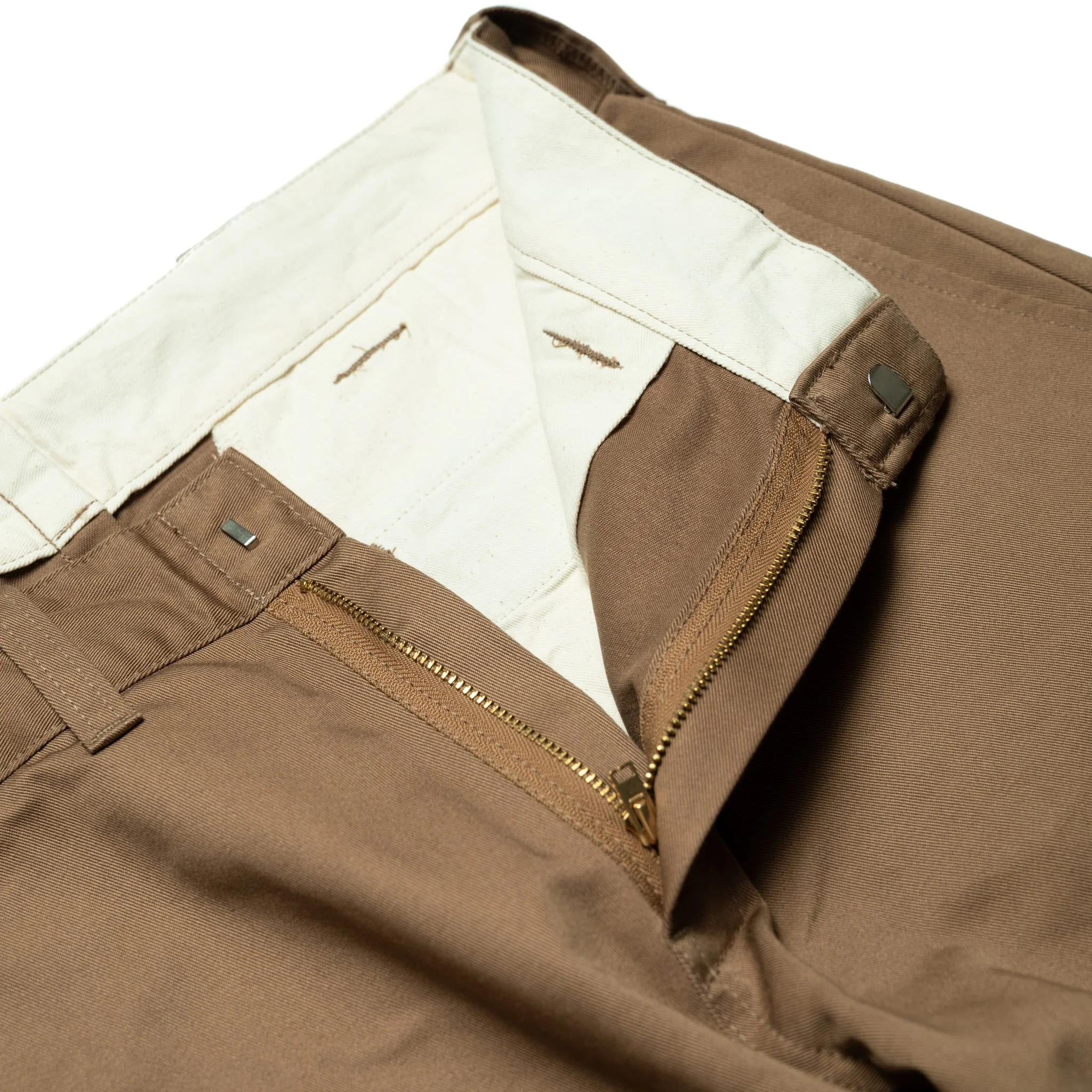 SWC500WP-CE T/C Twill Trousers - Mid Rise Slim Straight - Beige - Image 7