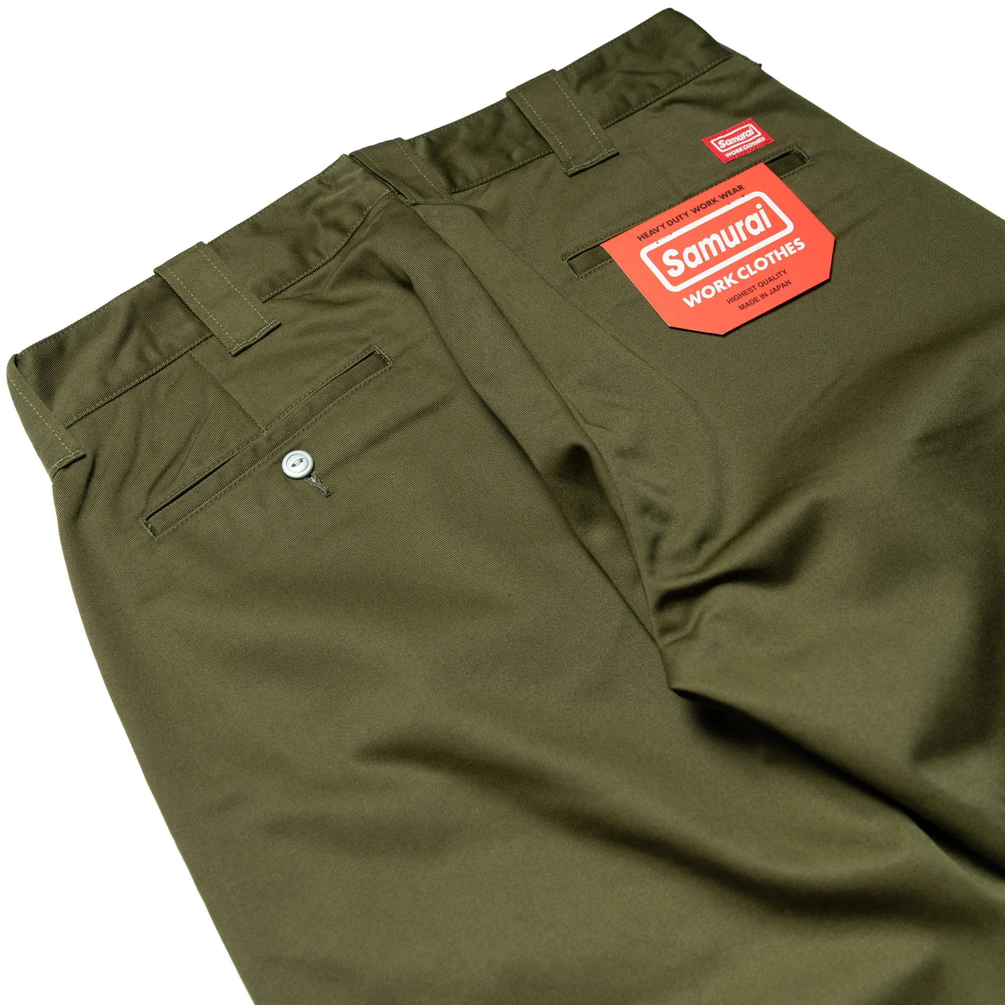 SWC500WP-CE T/C Twill Trousers - Mid Rise Slim Straight - Olive - Image 10