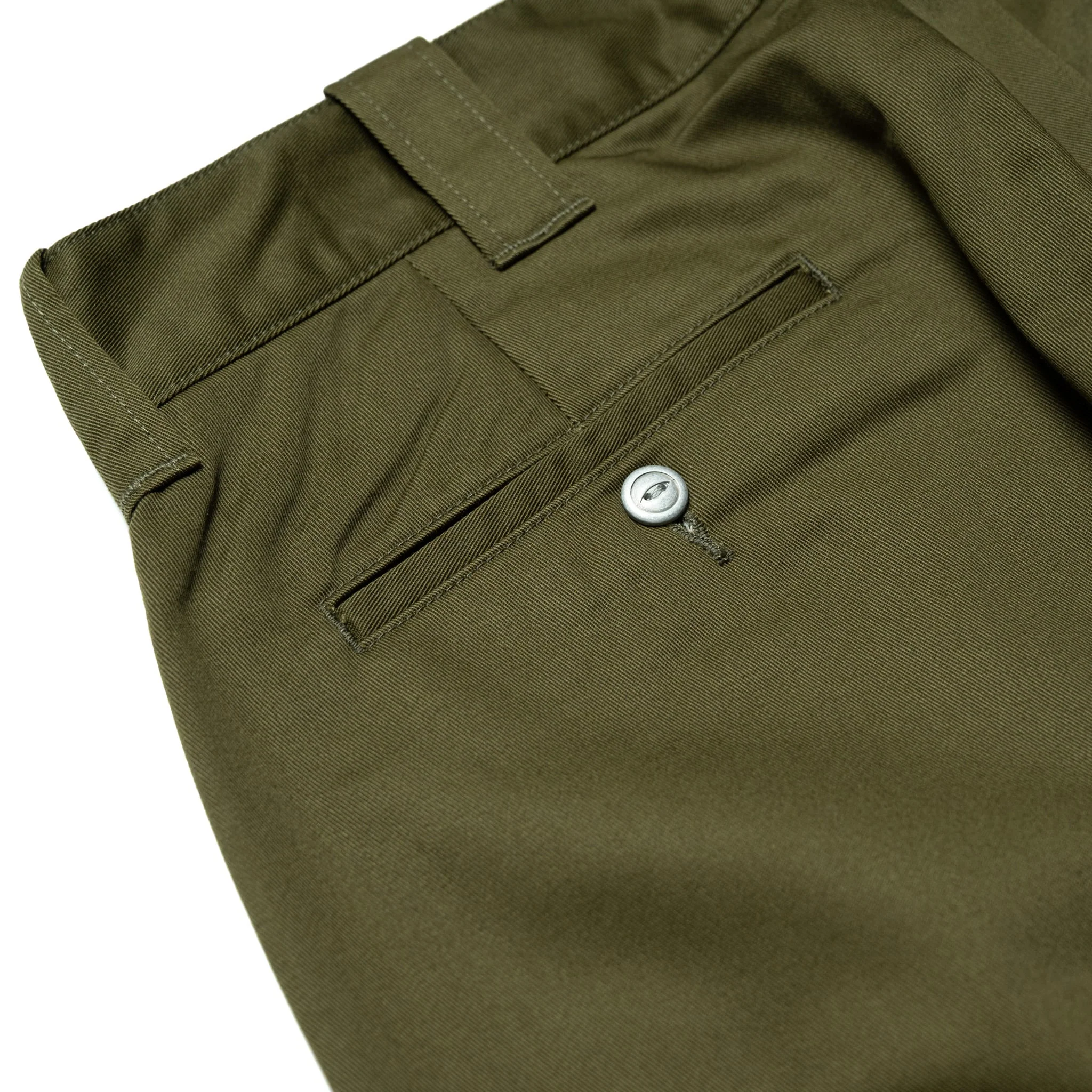 SWC500WP-CE T/C Twill Trousers - Mid Rise Slim Straight - Olive - Image 11