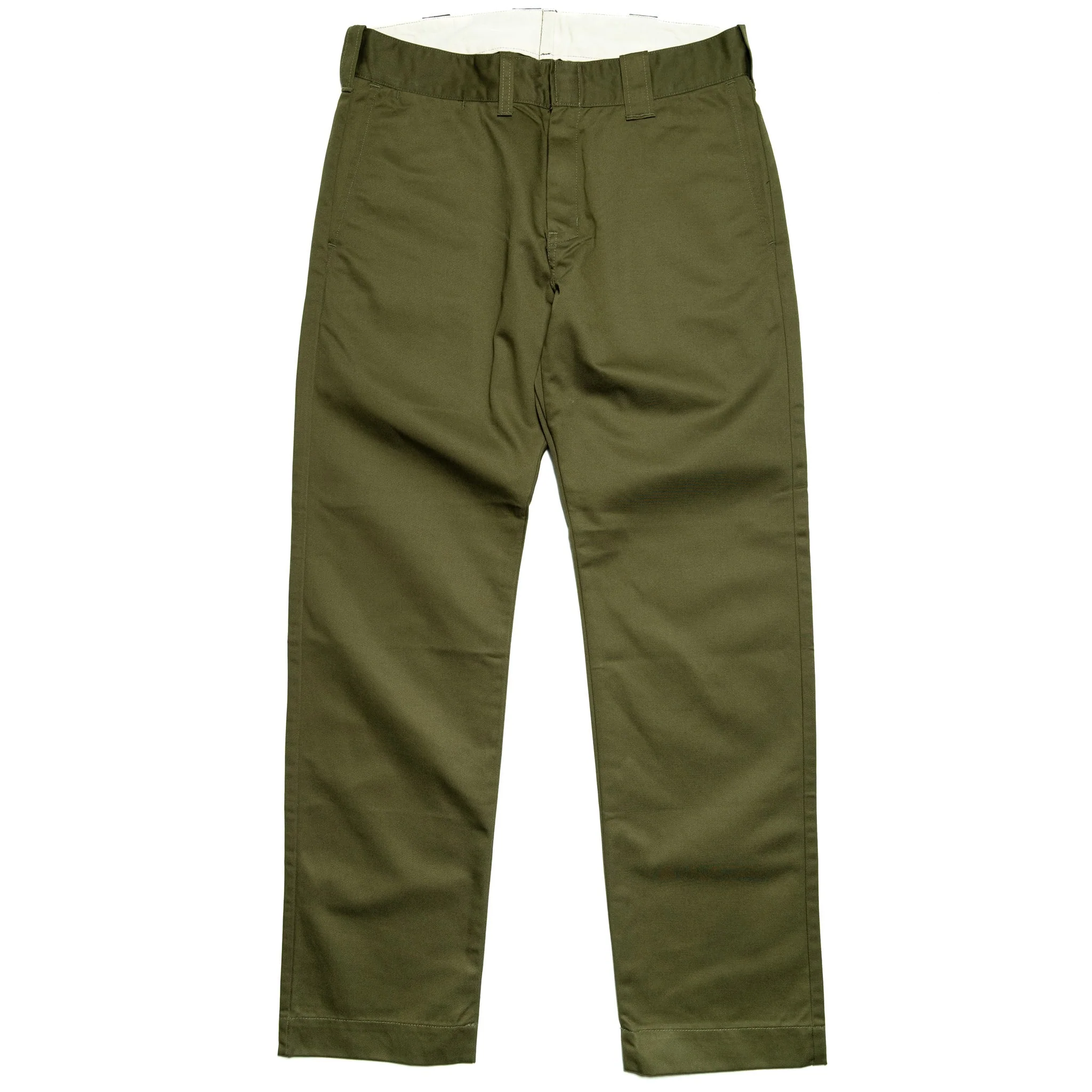 SWC500WP-CE T/C Twill Trousers - Mid Rise Slim Straight - Olive - Image 2