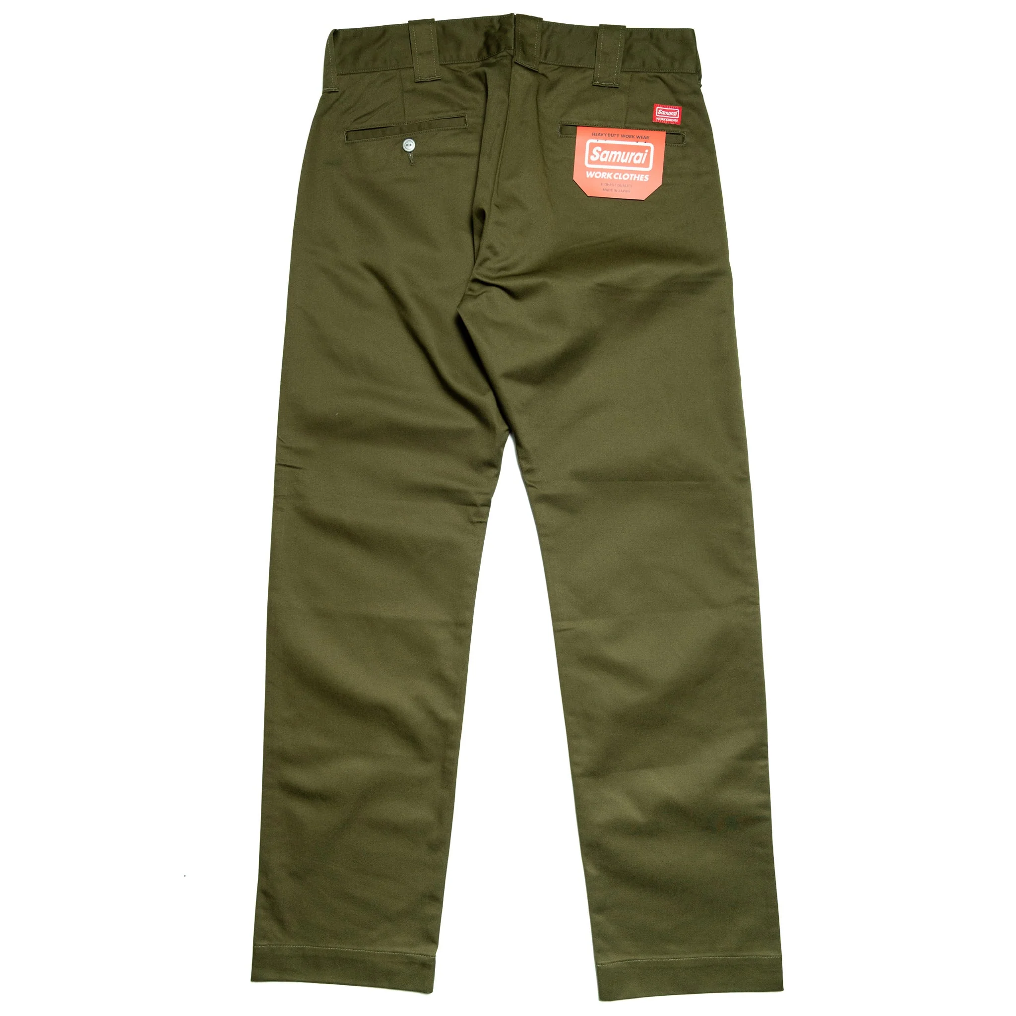 SWC500WP-CE T/C Twill Trousers - Mid Rise Slim Straight - Olive - Image 3