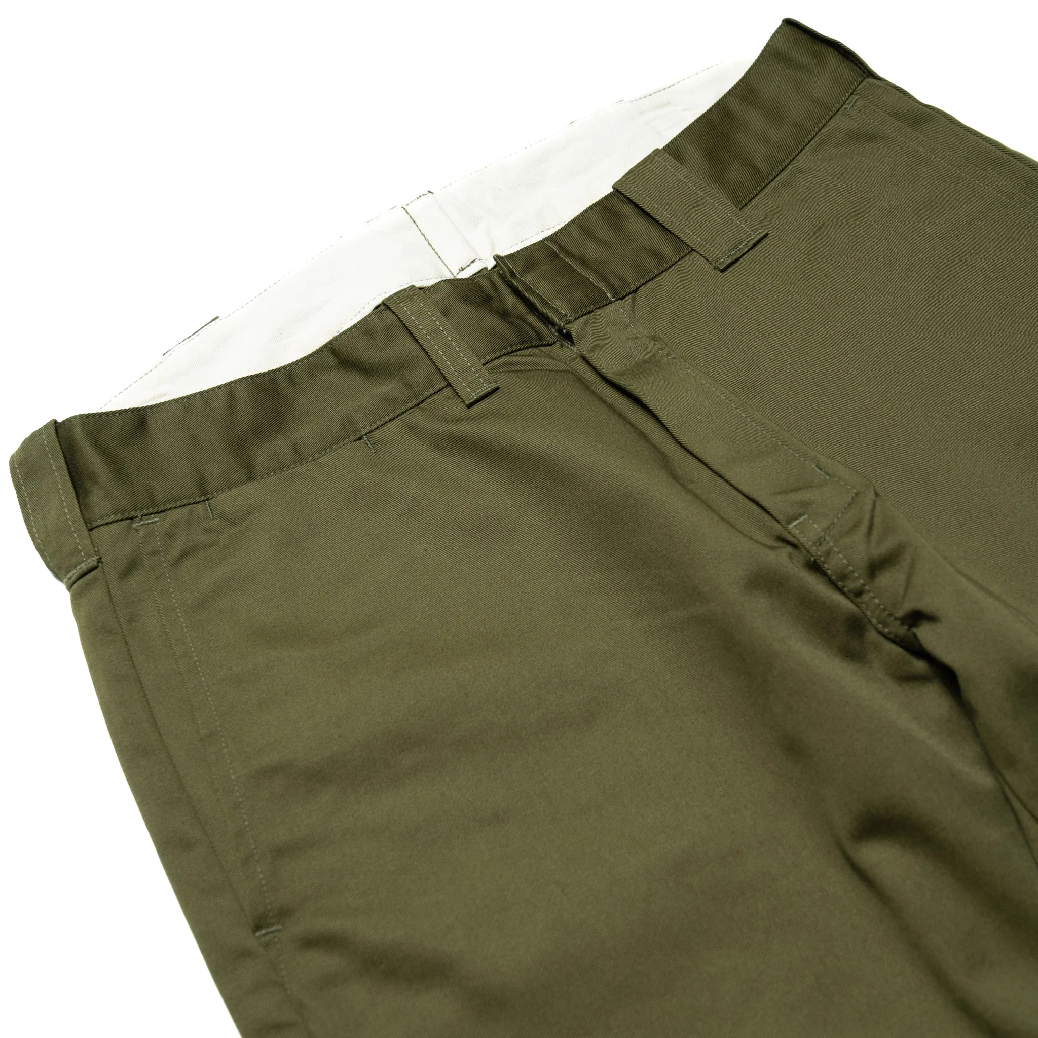 SWC500WP-CE T/C Twill Trousers - Mid Rise Slim Straight - Olive - Image 4
