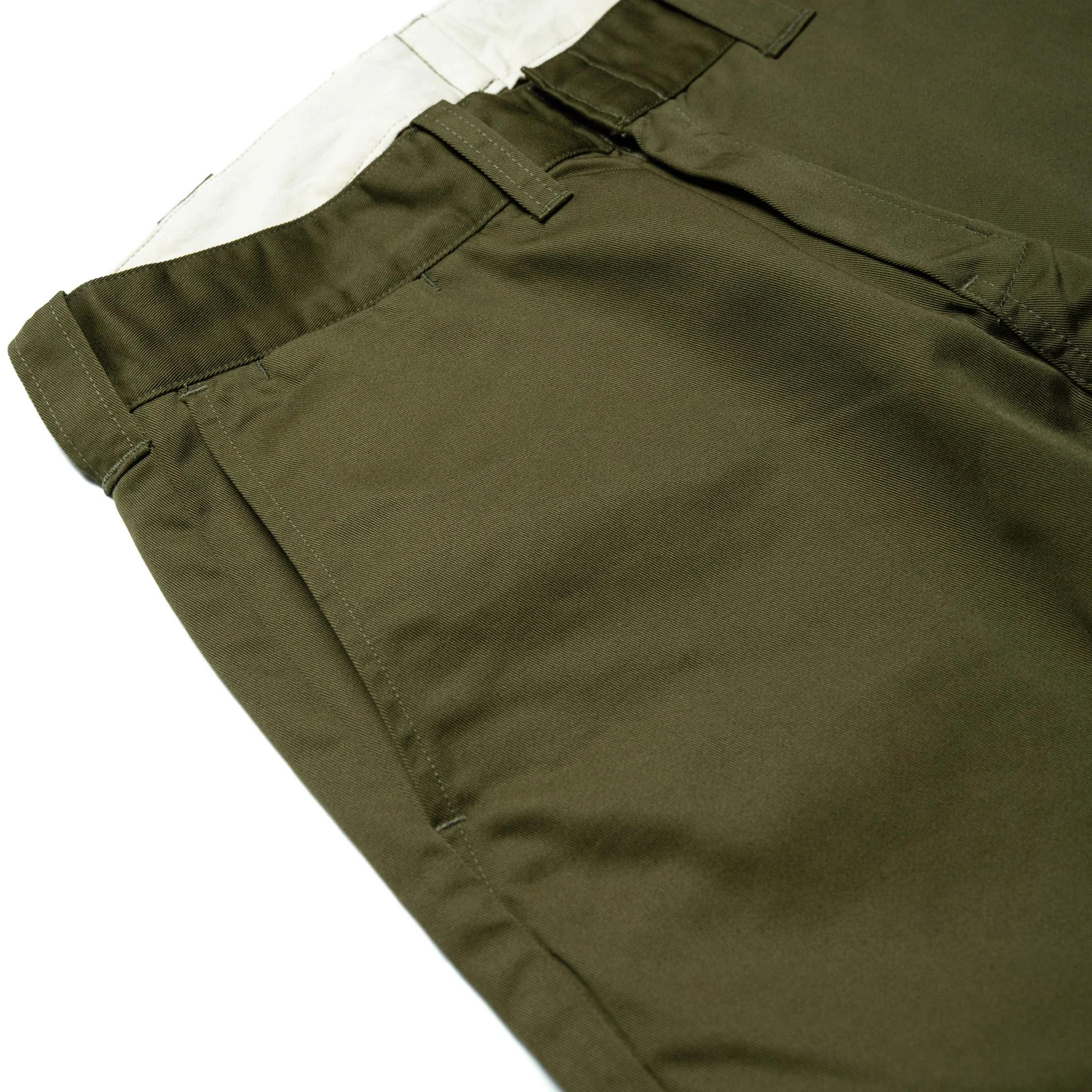 SWC500WP-CE T/C Twill Trousers - Mid Rise Slim Straight - Olive - Image 5