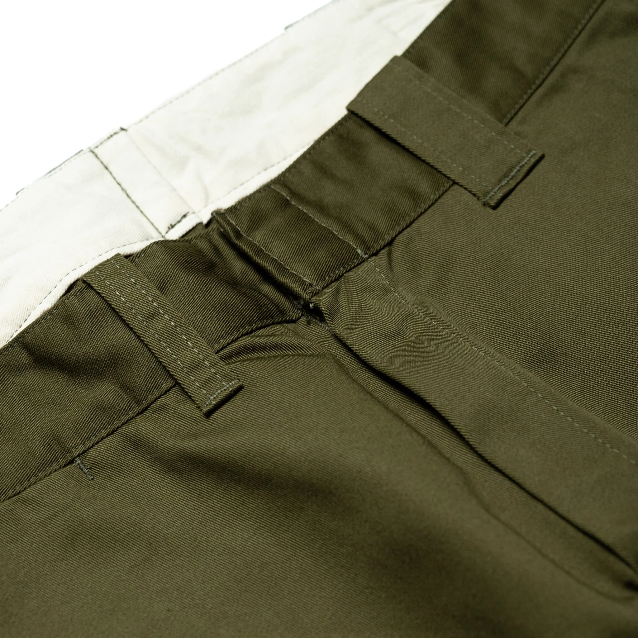 SWC500WP-CE T/C Twill Trousers - Mid Rise Slim Straight - Olive - Image 6