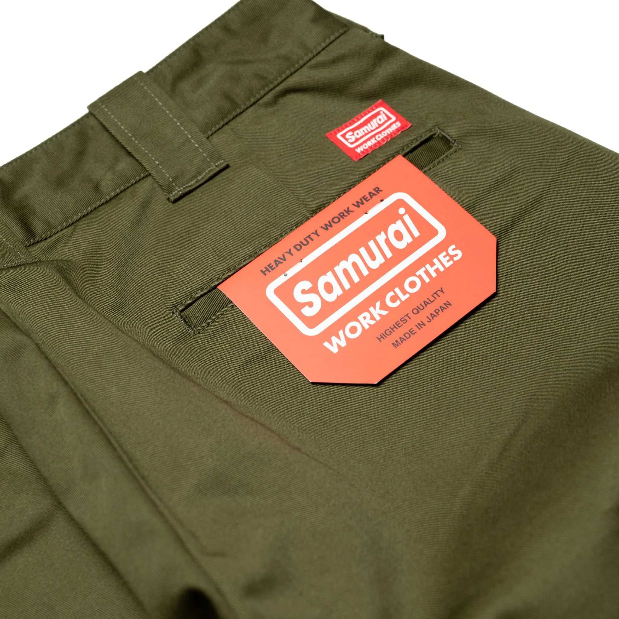 SWC500WP-CE T/C Twill Trousers - Mid Rise Slim Straight - Olive - Image 8