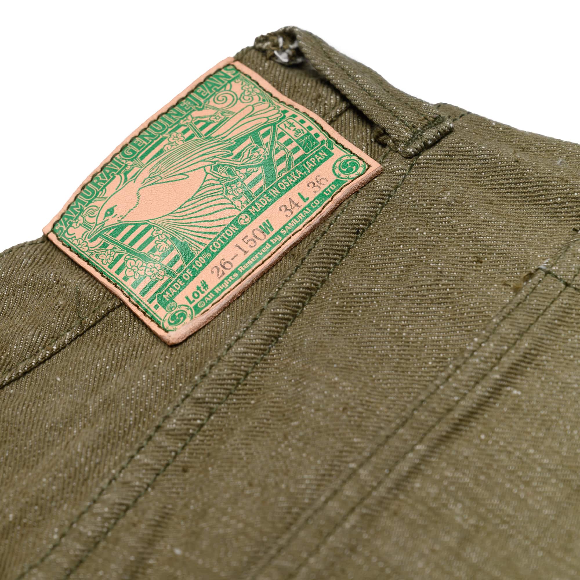 S0150GNX Uguisu Green Selvedge Denim - Regular Straight - Image 11