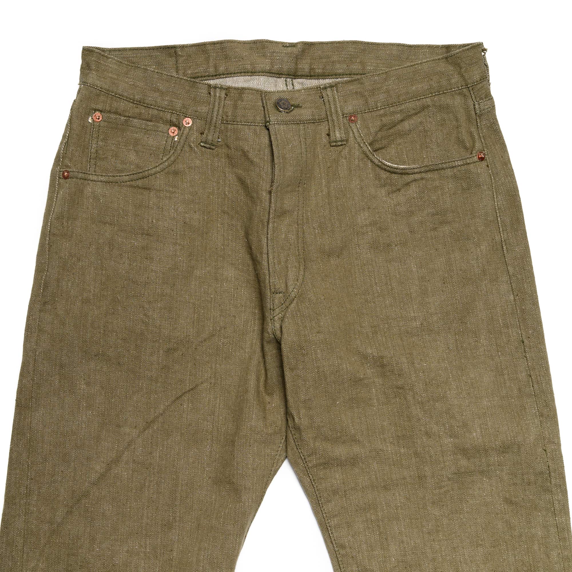 S0150GNX Uguisu Green Selvedge Denim - Regular Straight - Image 4